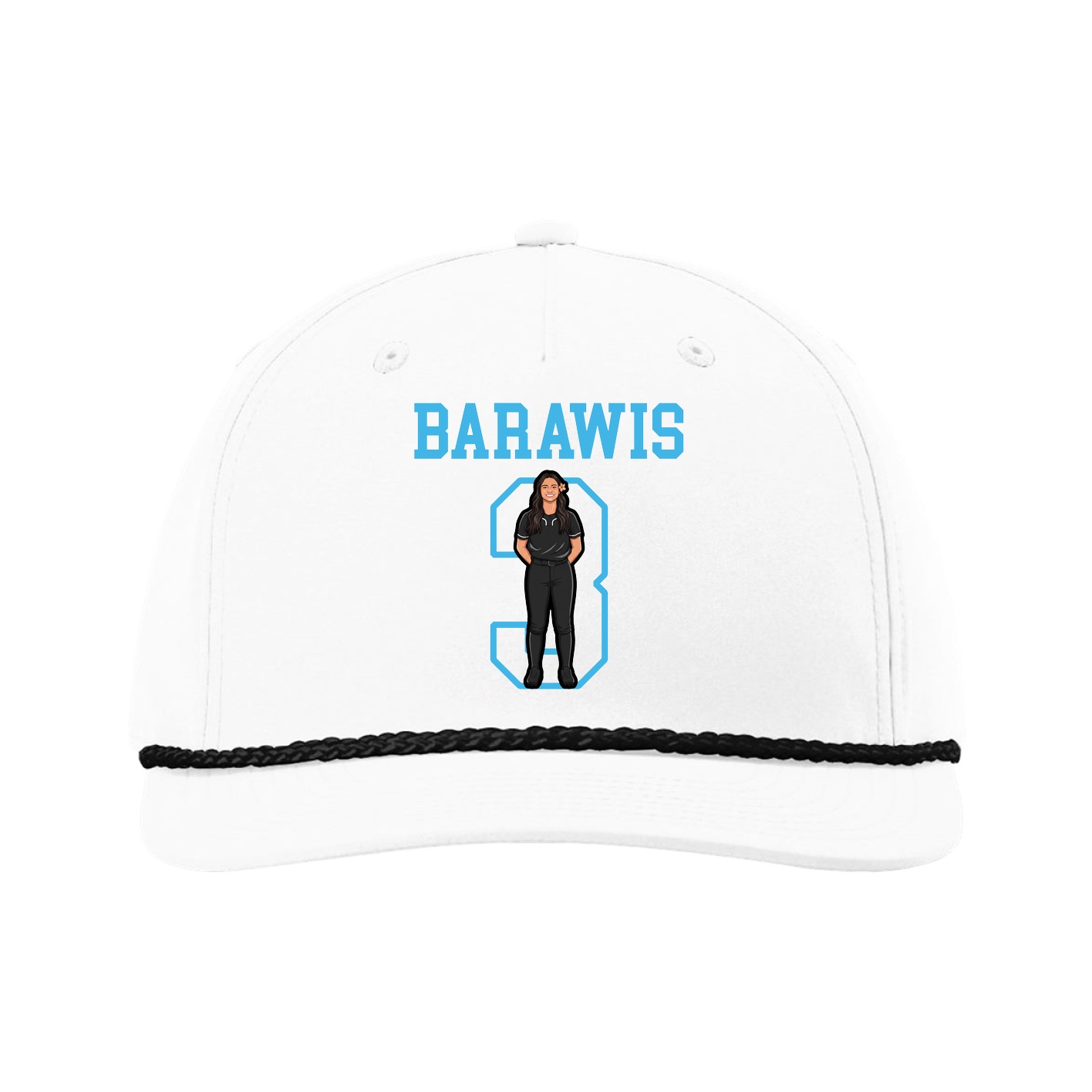 Five-Panel Classic Rope Cap — Shirsey in White