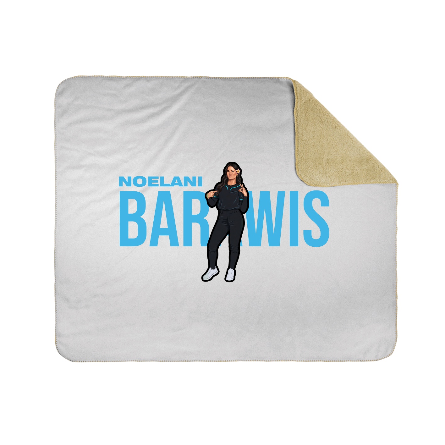 Throw Blanket — Player Name in White