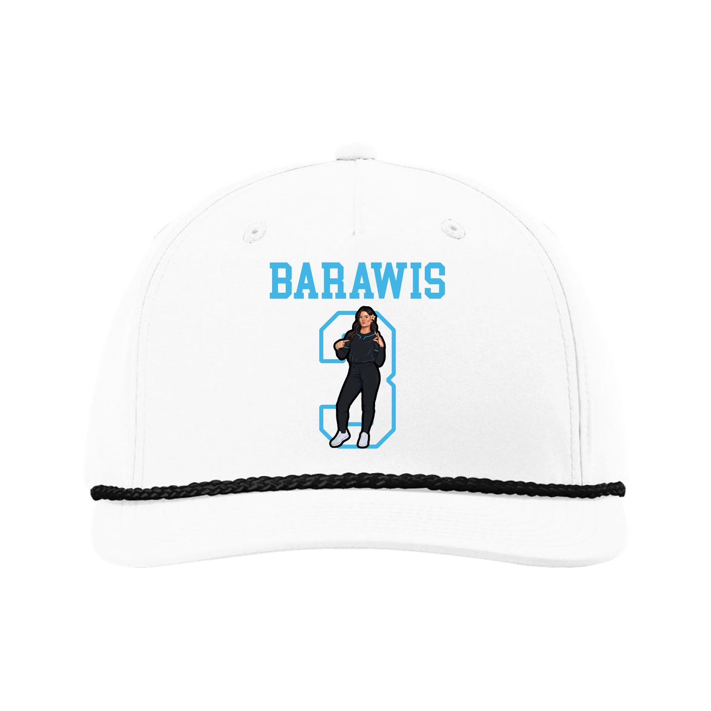 Five-Panel Classic Rope Cap — Shirsey in White