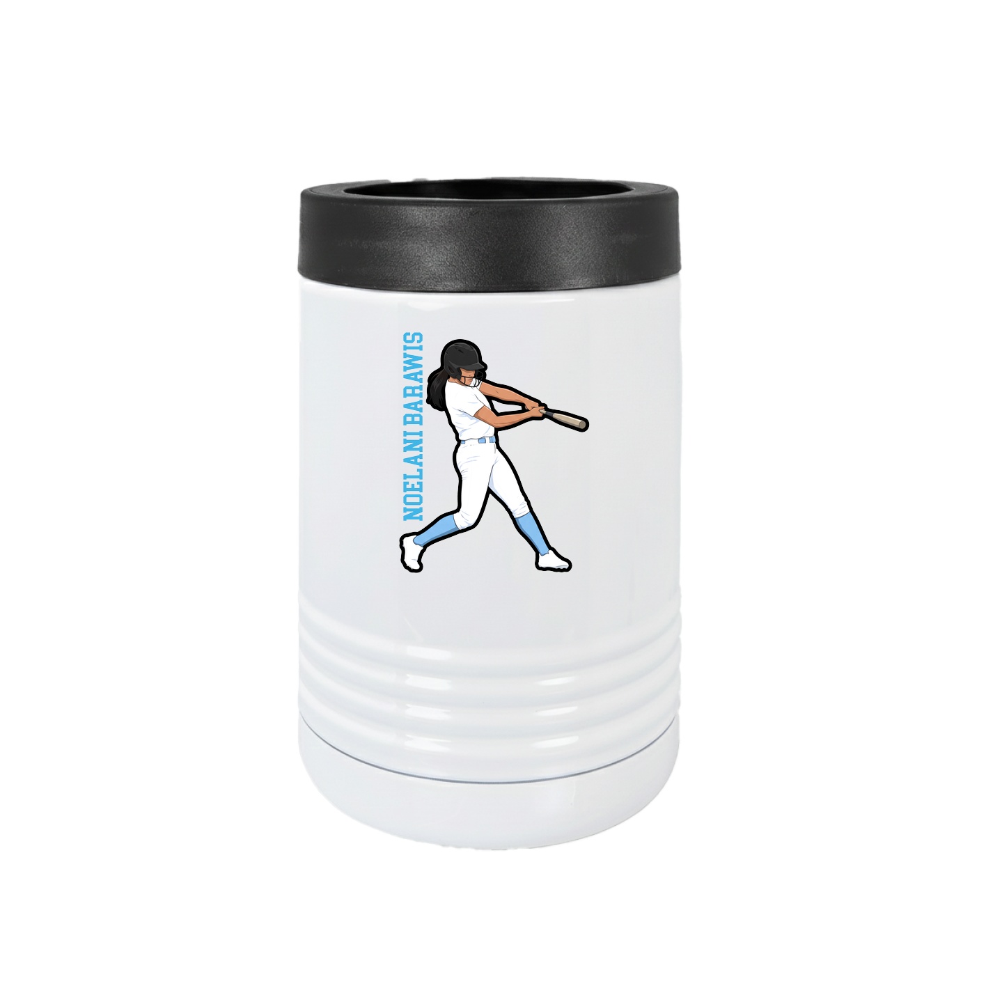 Beverage Holder — Name Vertical in White