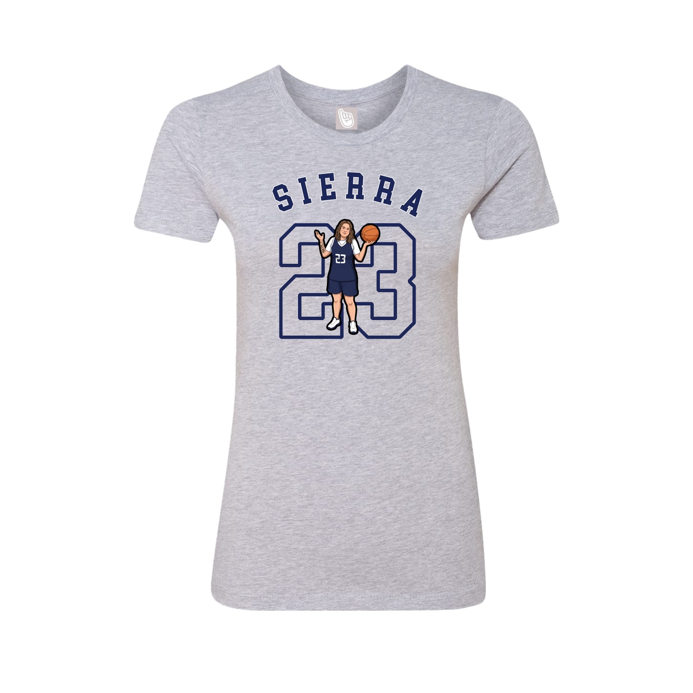 Fitted Women's Tee — Shirsey Arch in Grey