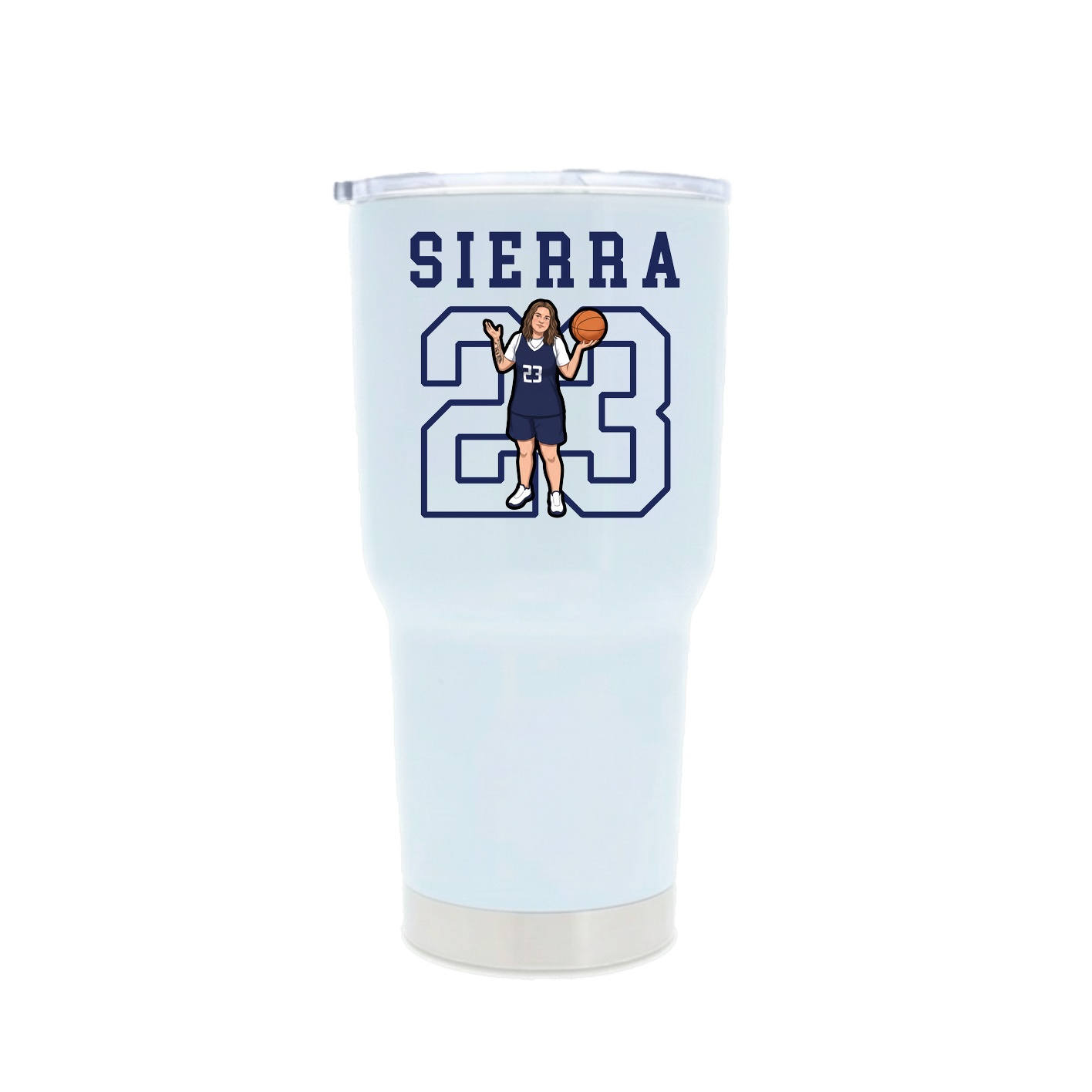 30oz Stainless Steel Tumbler — Shirsey in White