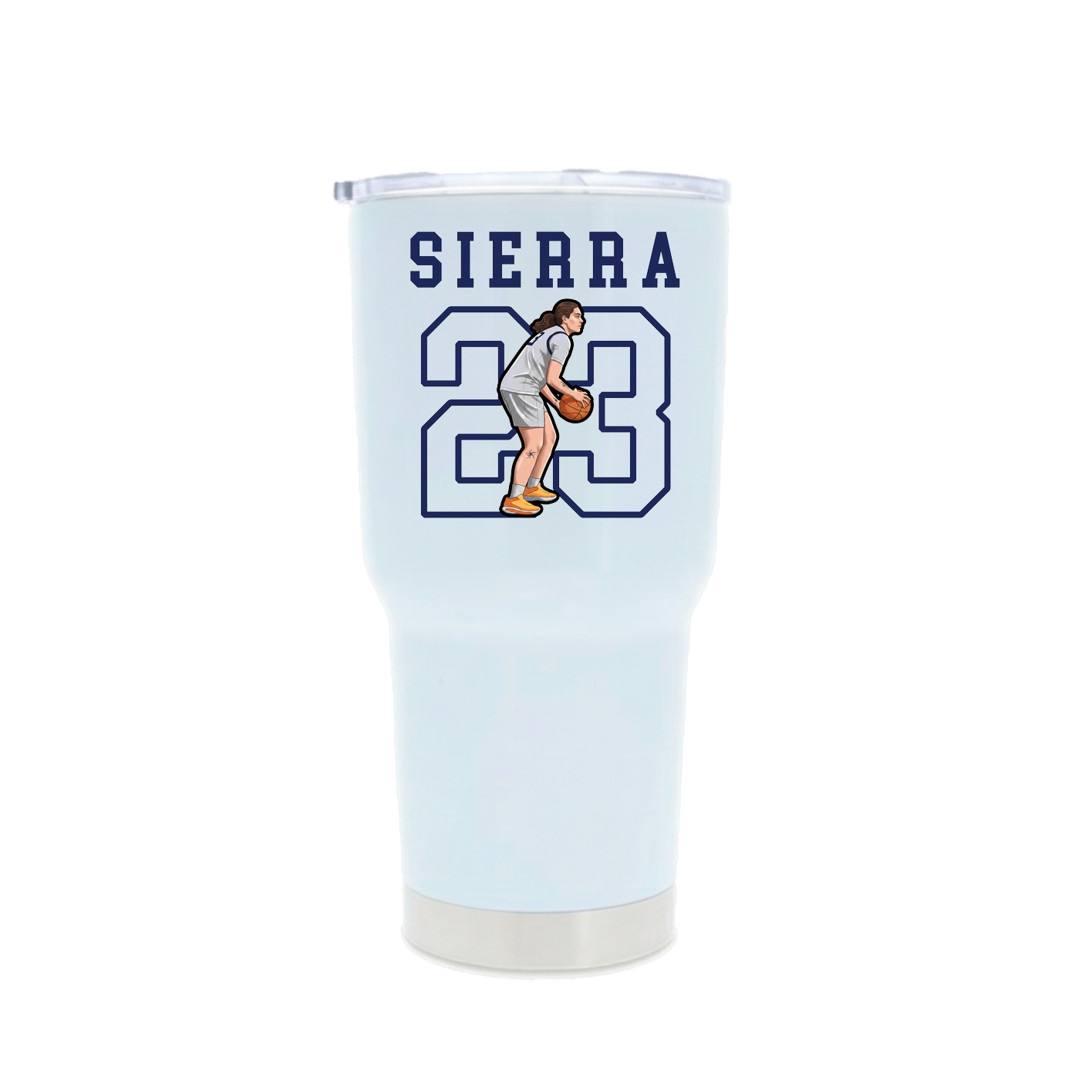 30oz Stainless Steel Tumbler — Shirsey in White
