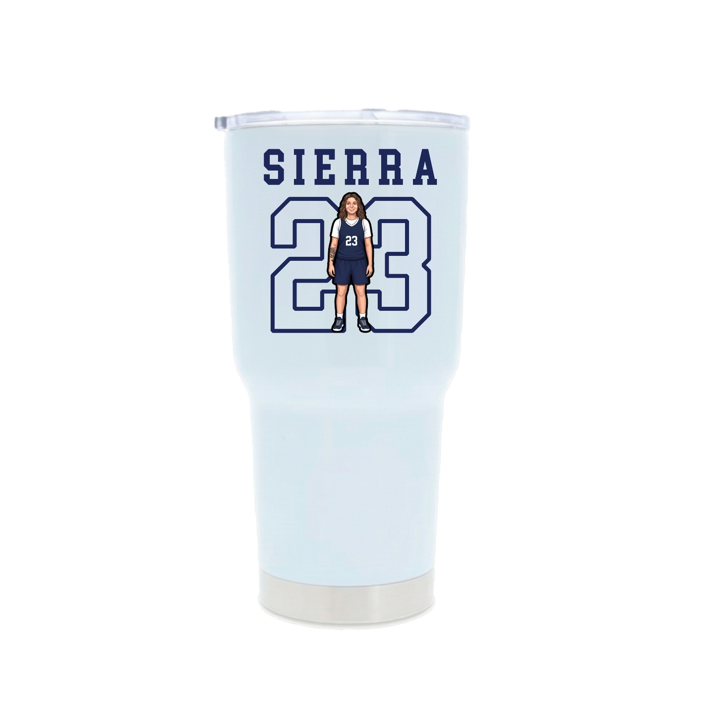 30oz Stainless Steel Tumbler — Shirsey in White