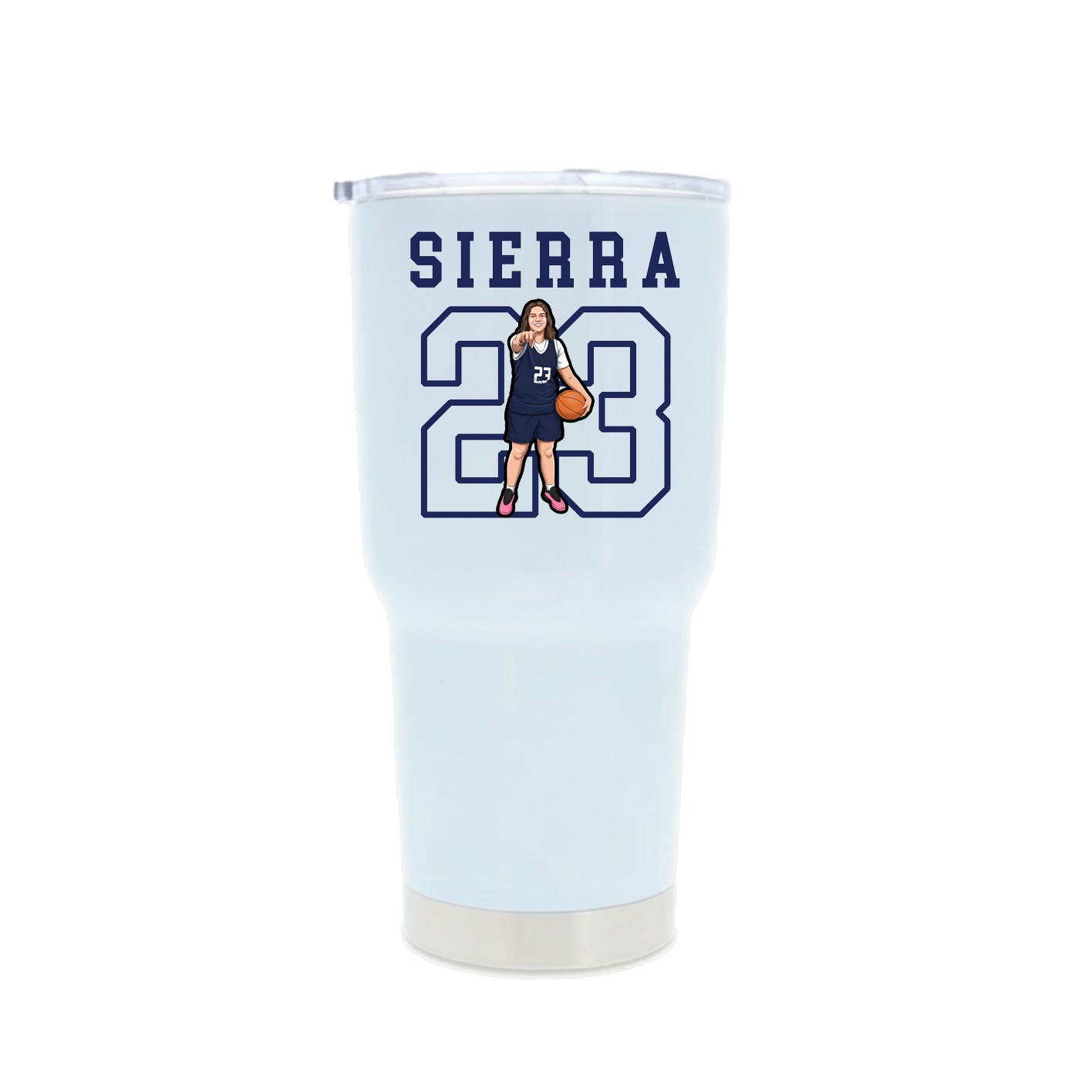 30oz Stainless Steel Tumbler — Shirsey in White