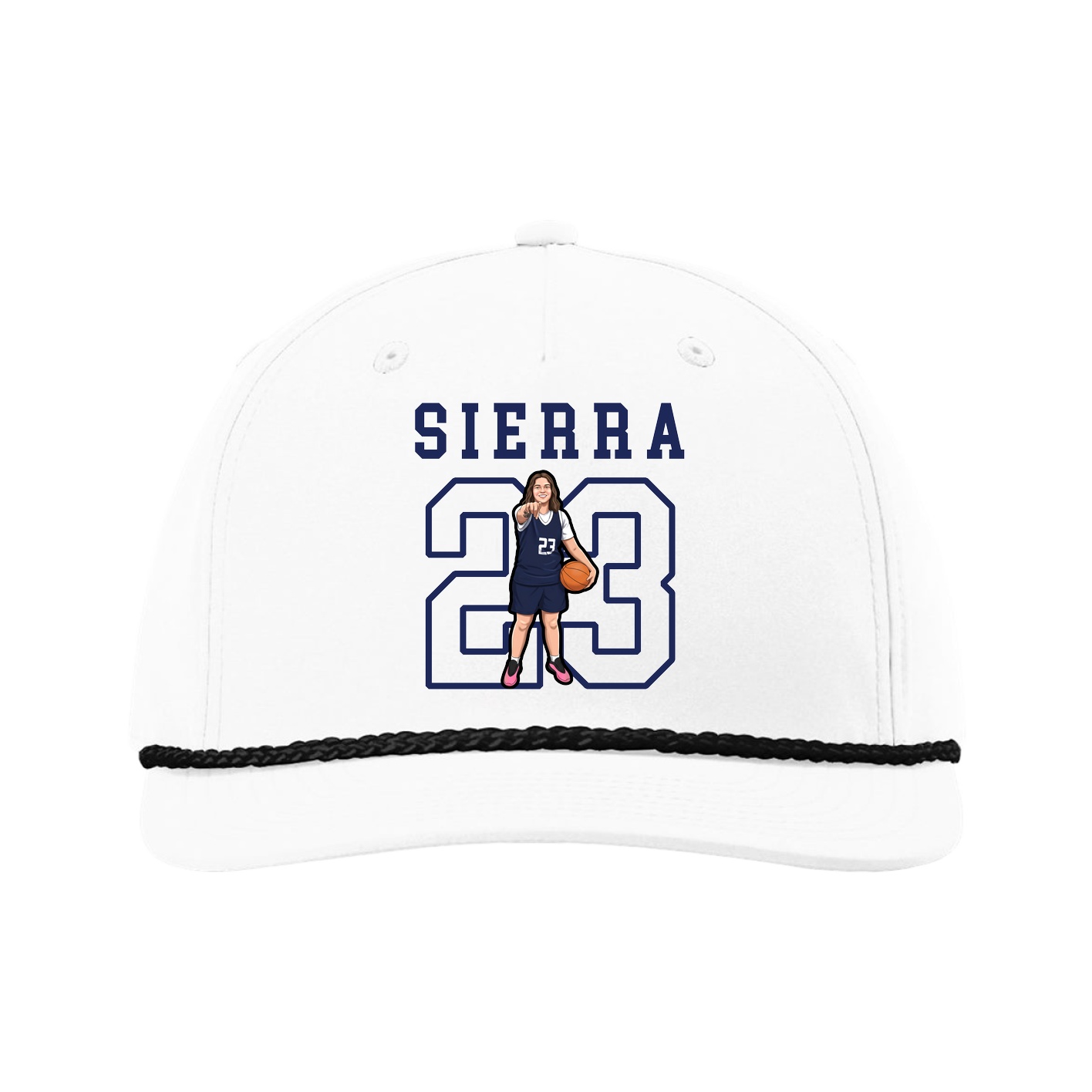 Five-Panel Classic Rope Cap — Shirsey in White
