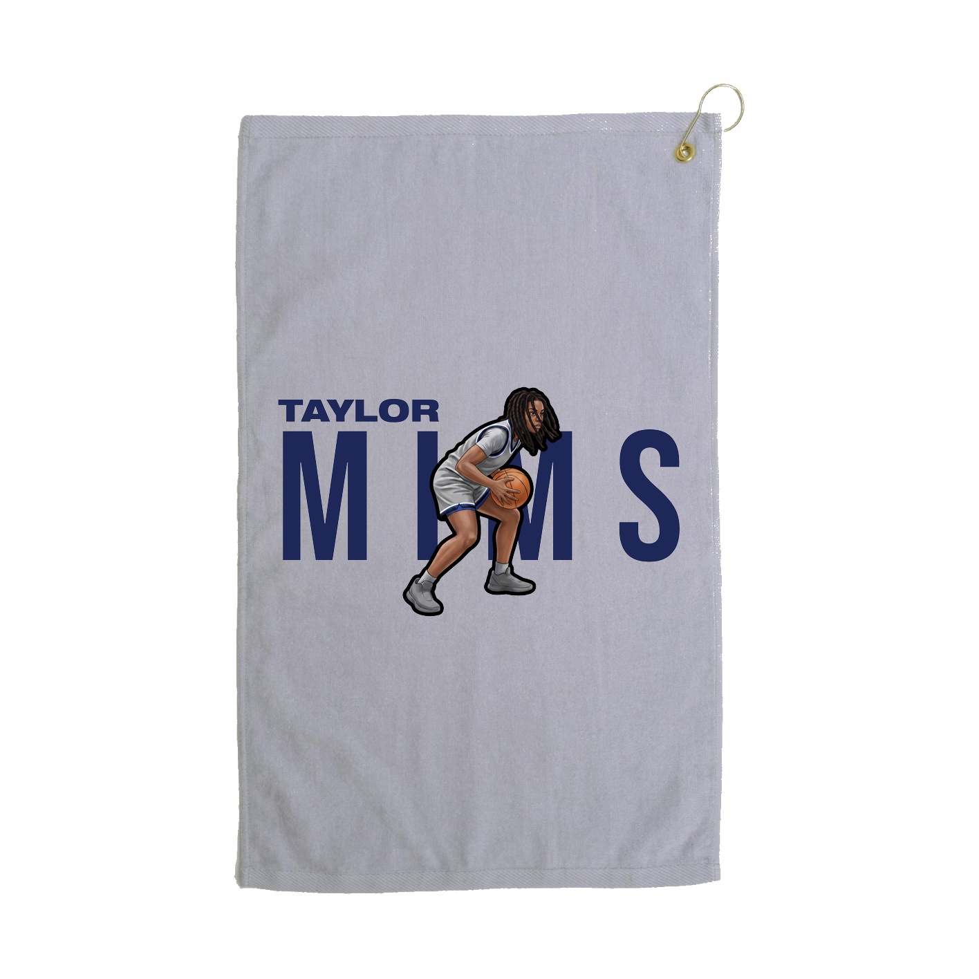 Golf Towel — Player Name in Grey