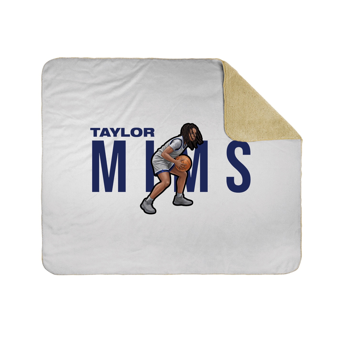 Throw Blanket — Player Name in White