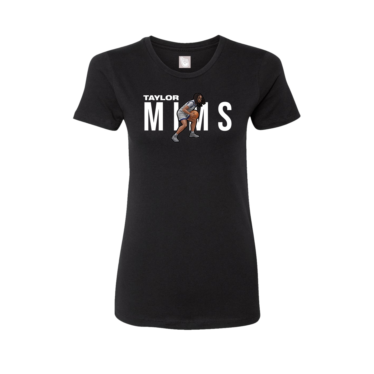 Fitted Women's Tee — Player Name in Black