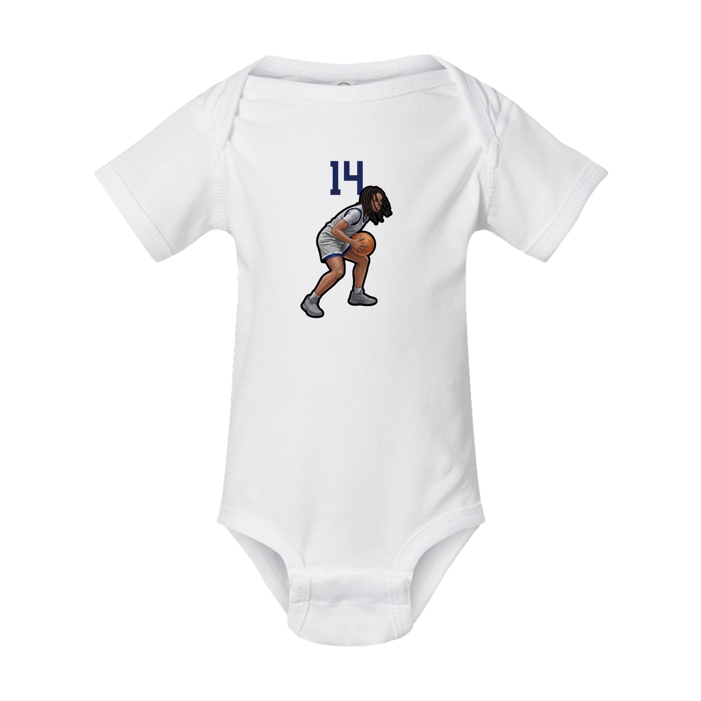 Baby Onesie — Number Top in White