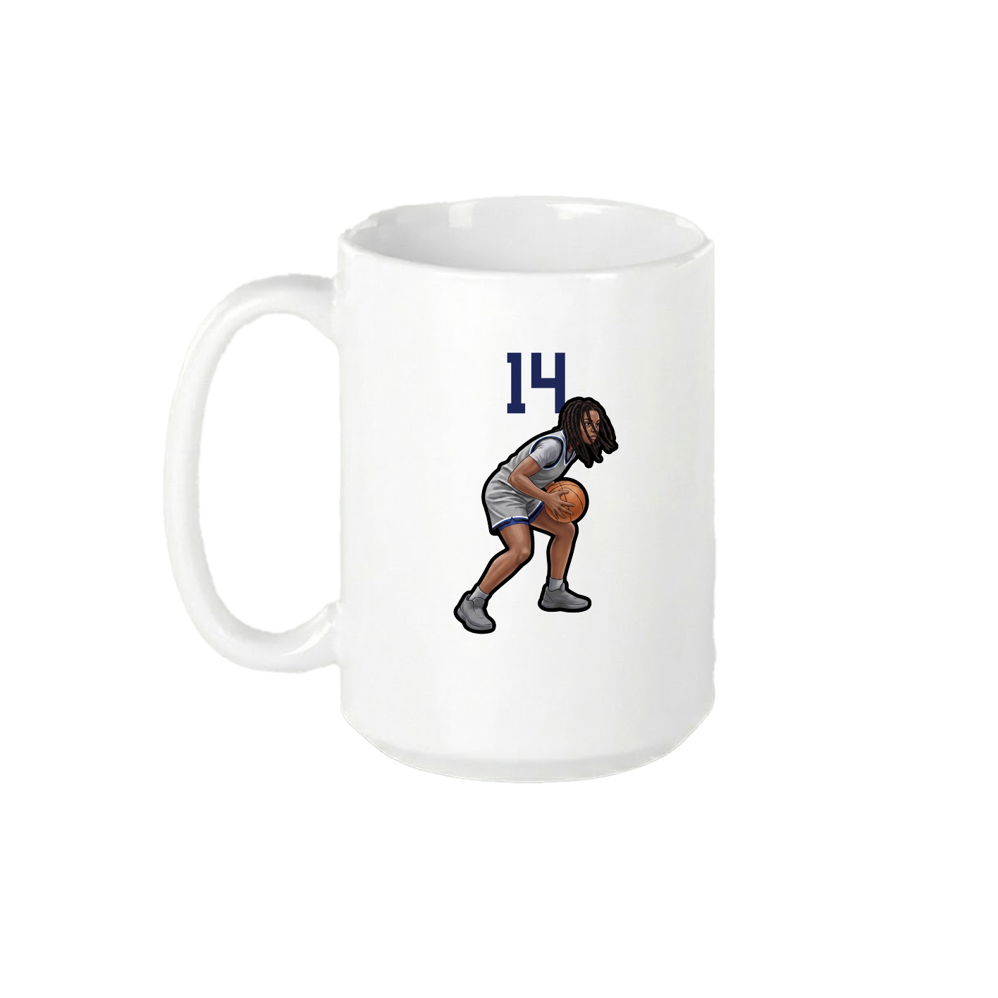 15oz Coffee Mug — Number Top in White