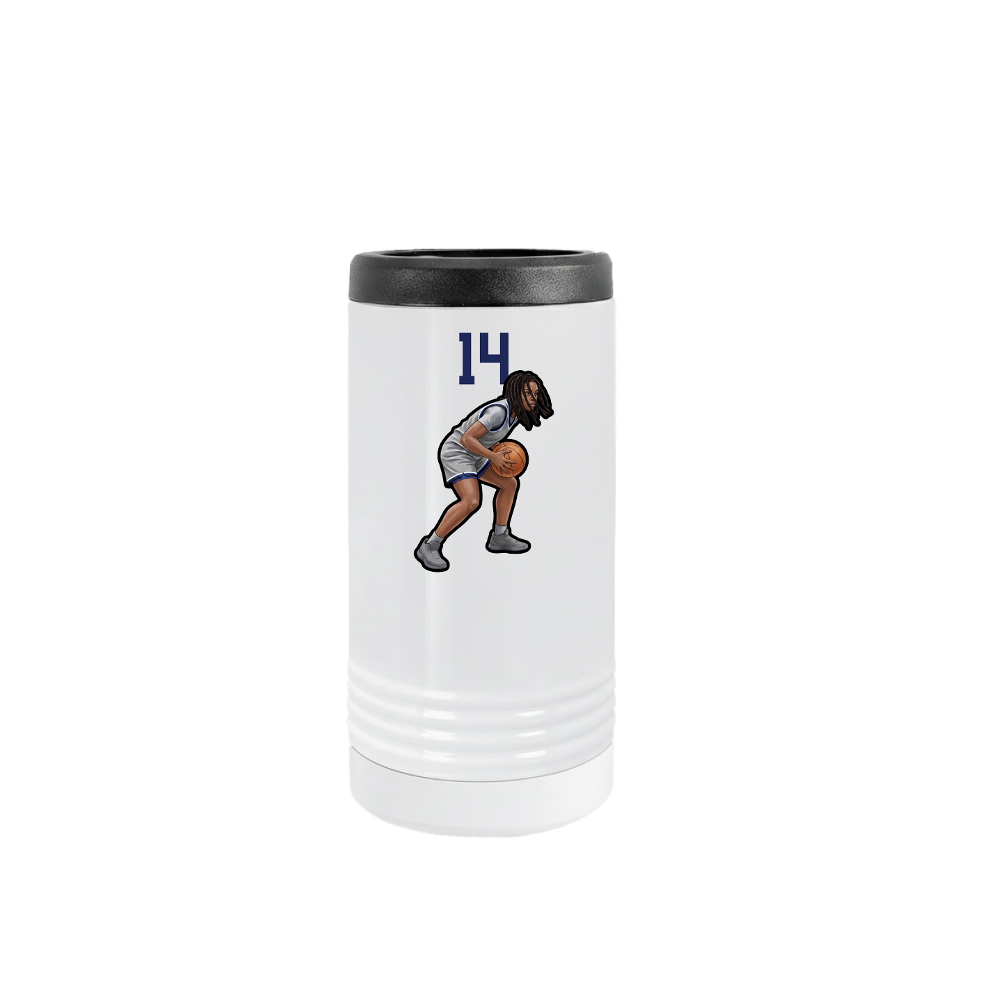 Slim Beverage Holder — Number Top in White