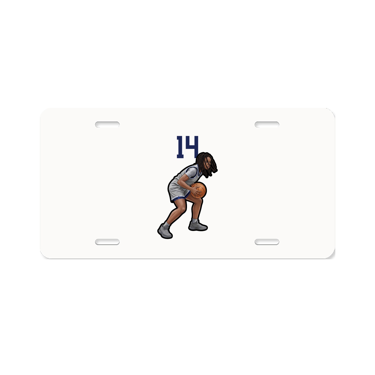 License Plate — Number Top in Classic