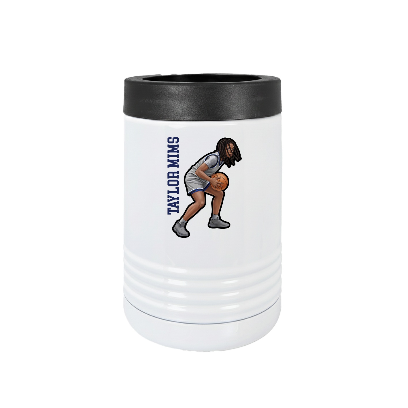 Beverage Holder — Name Vertical in White