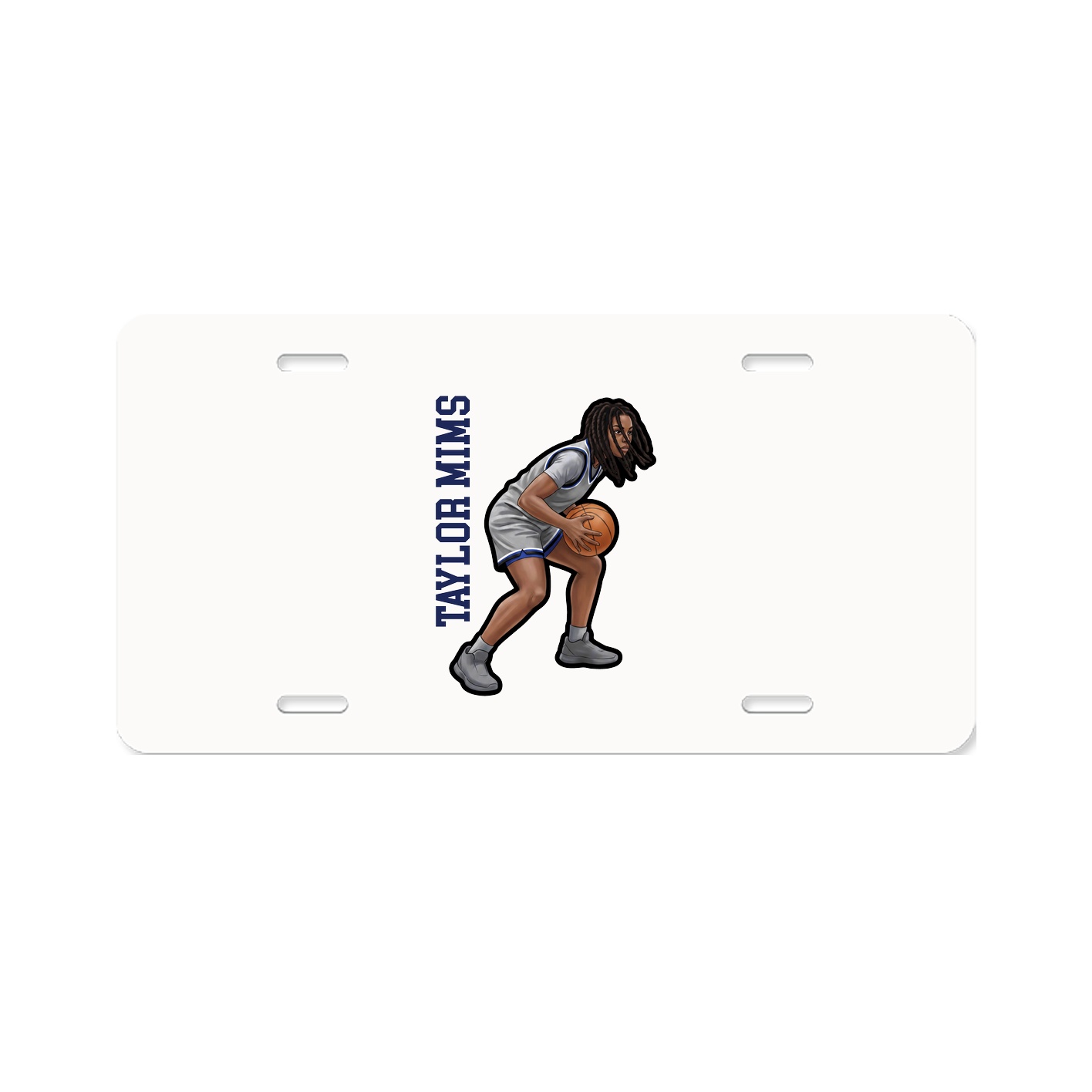 License Plate — Name Vertical in Classic