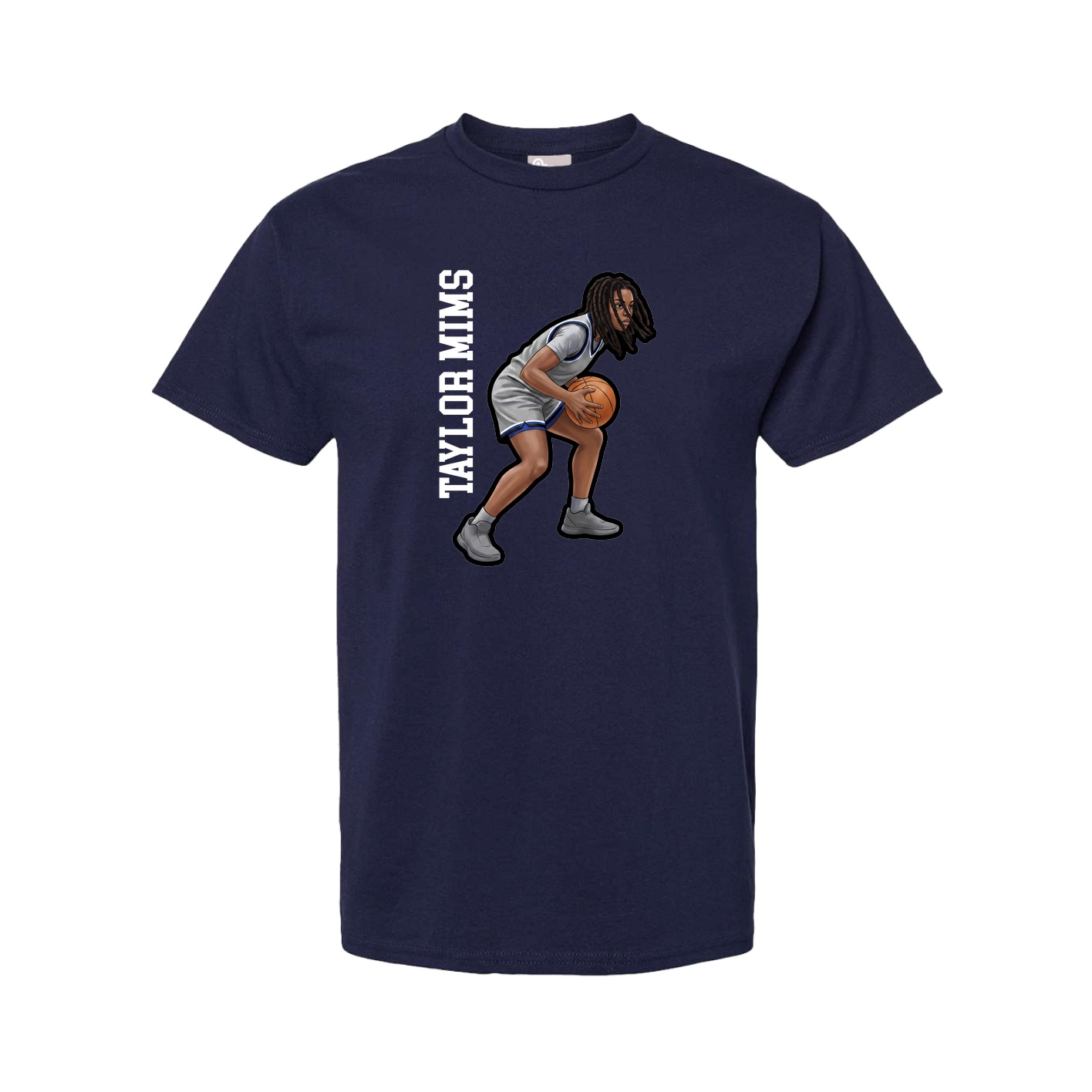 Youth Tee — Name Vertical in Navy