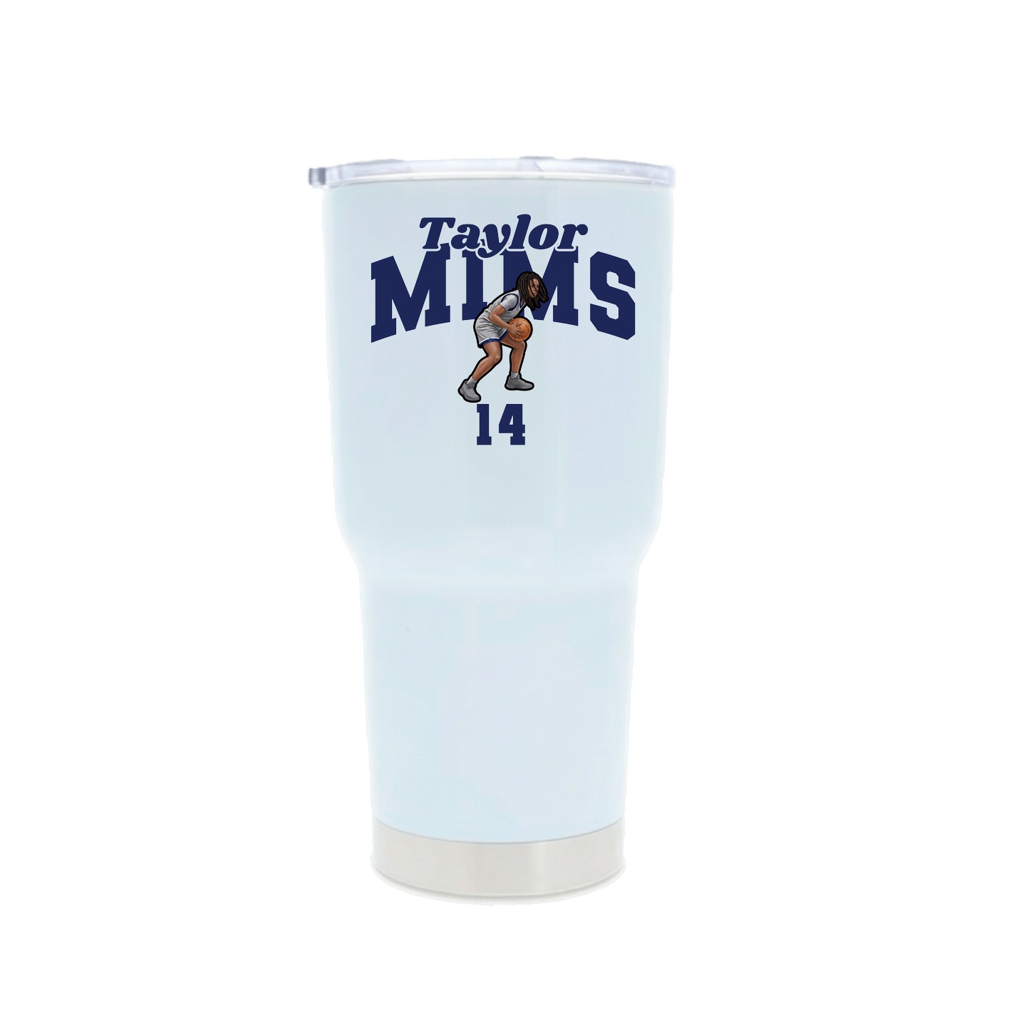 30oz Stainless Steel Tumbler — Signature Arch in White