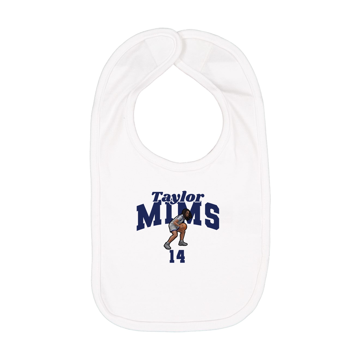 Infant Bib — Signature Arch in White