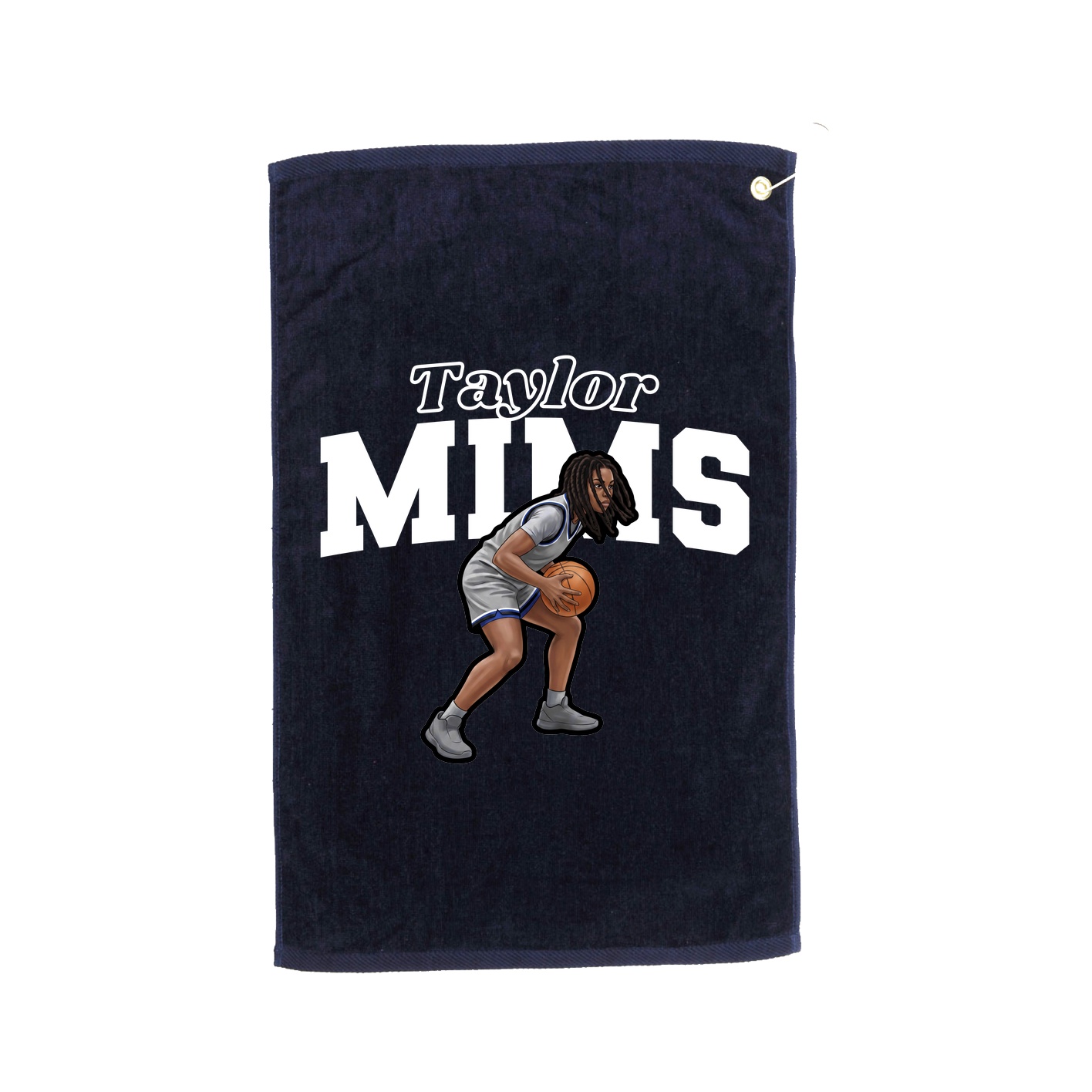 Golf Towel — Name Arch in Navy