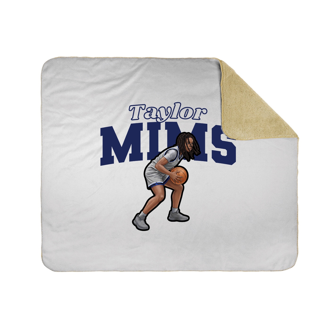 Throw Blanket — Name Arch in White
