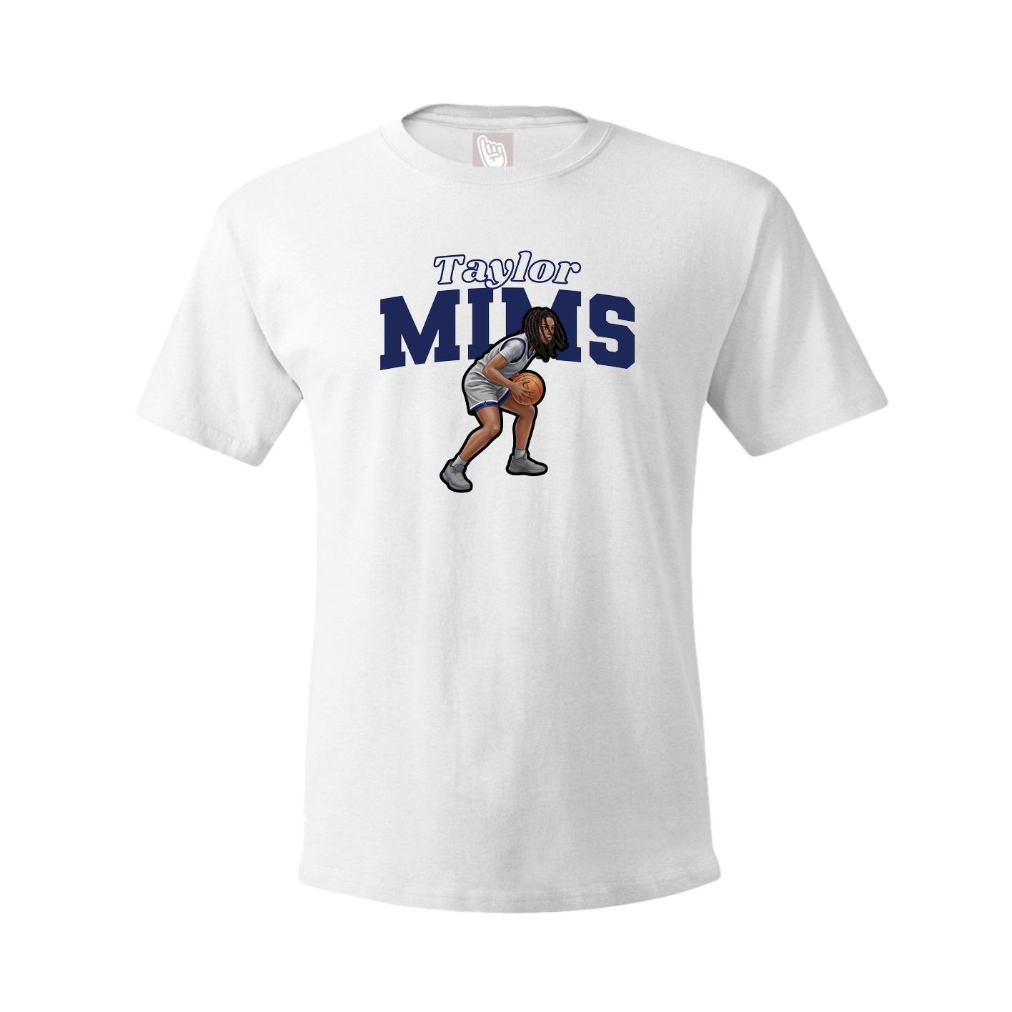 Youth Tee — Name Arch in White