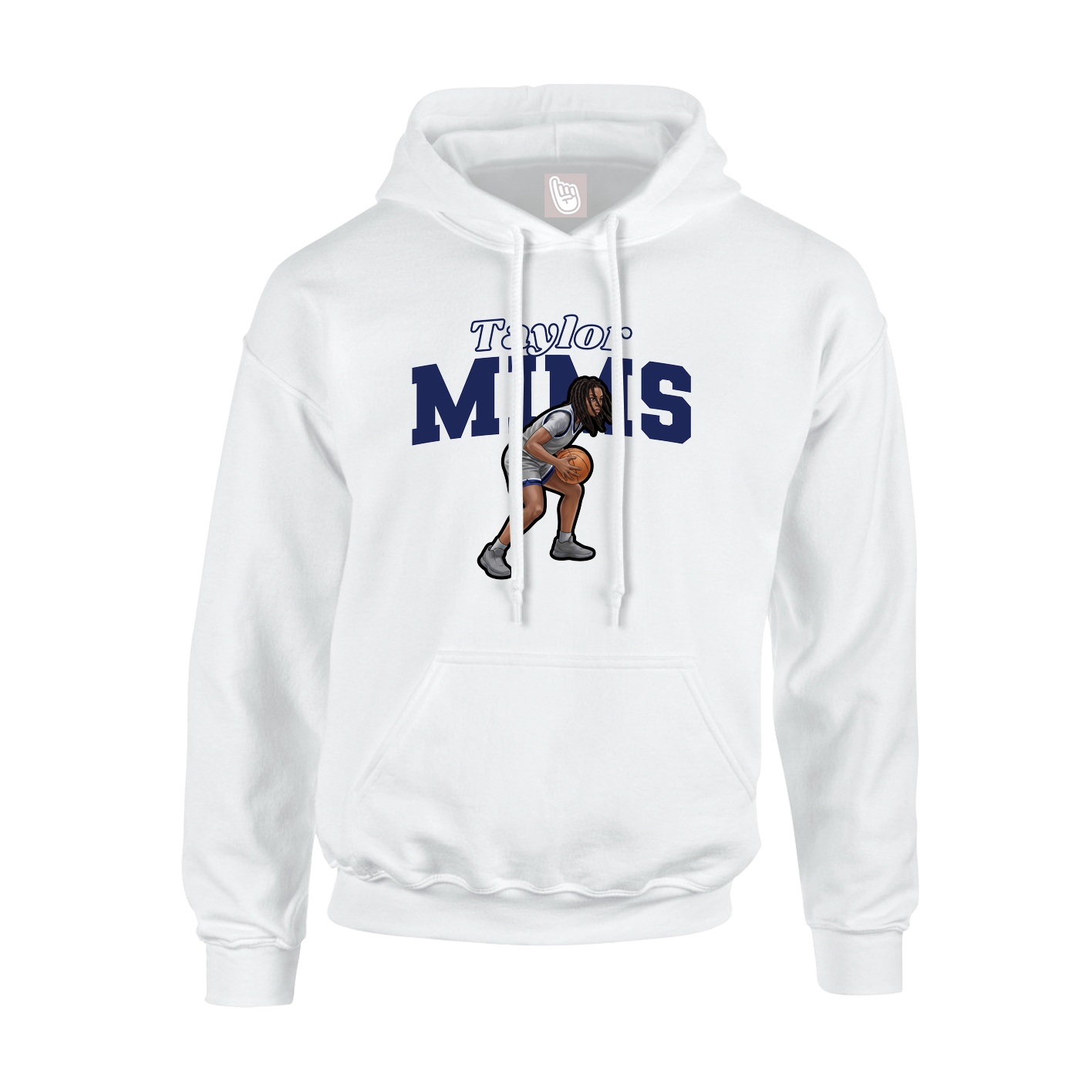 Hoodie — Name Arch in White