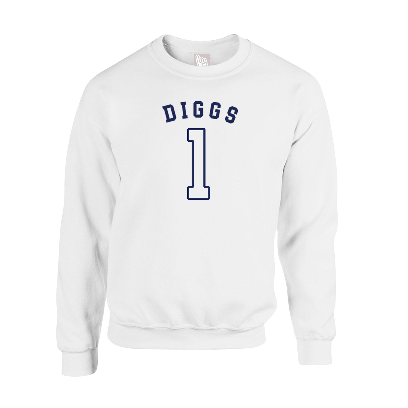 Fleece Crew — Shirsey Arch in White