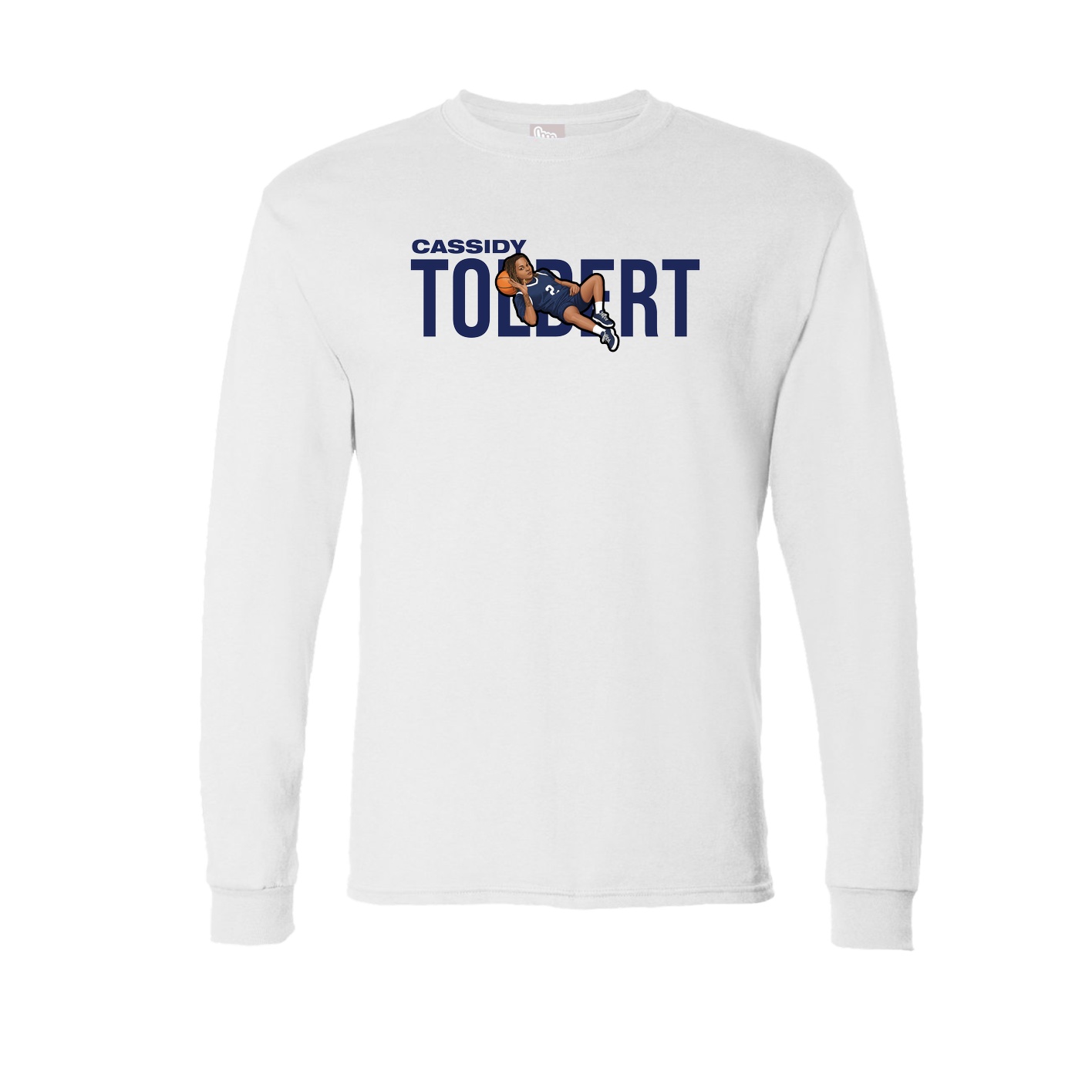 Long Sleeve Tee — Player Name in White