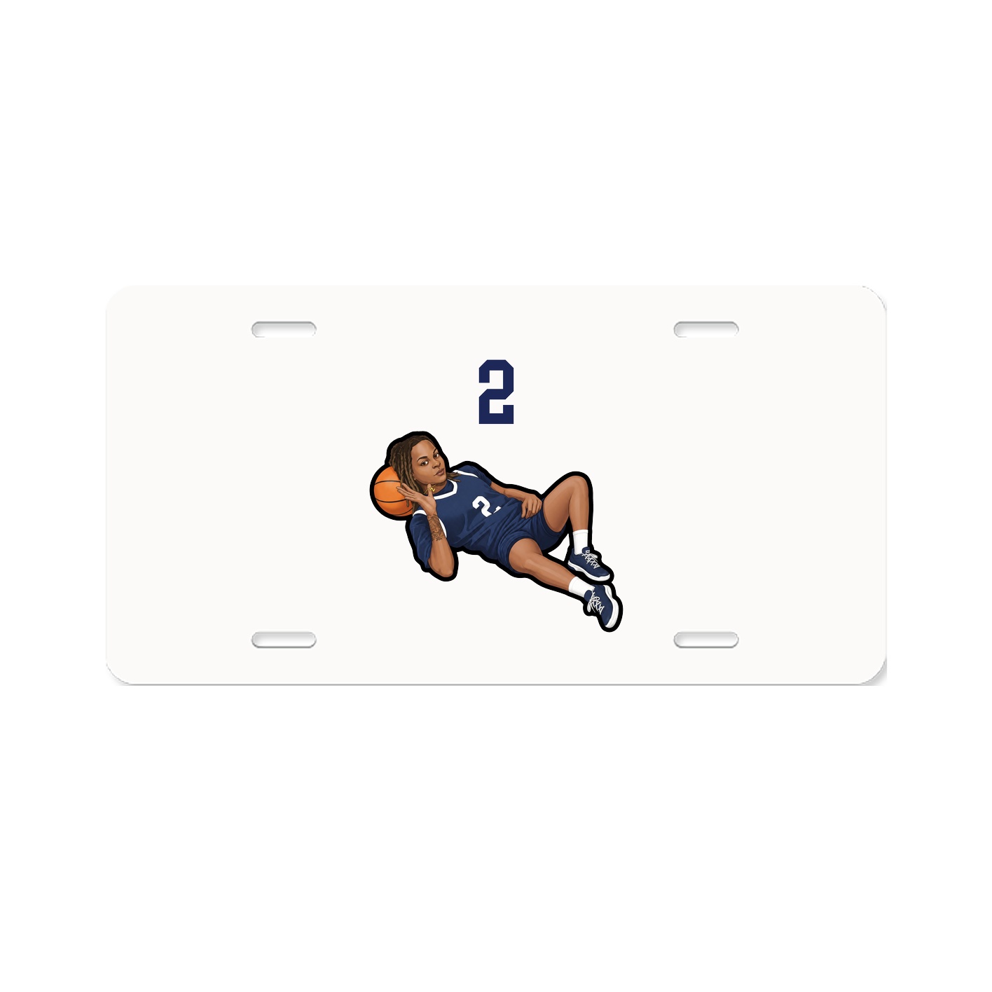 License Plate — Number Top in Classic