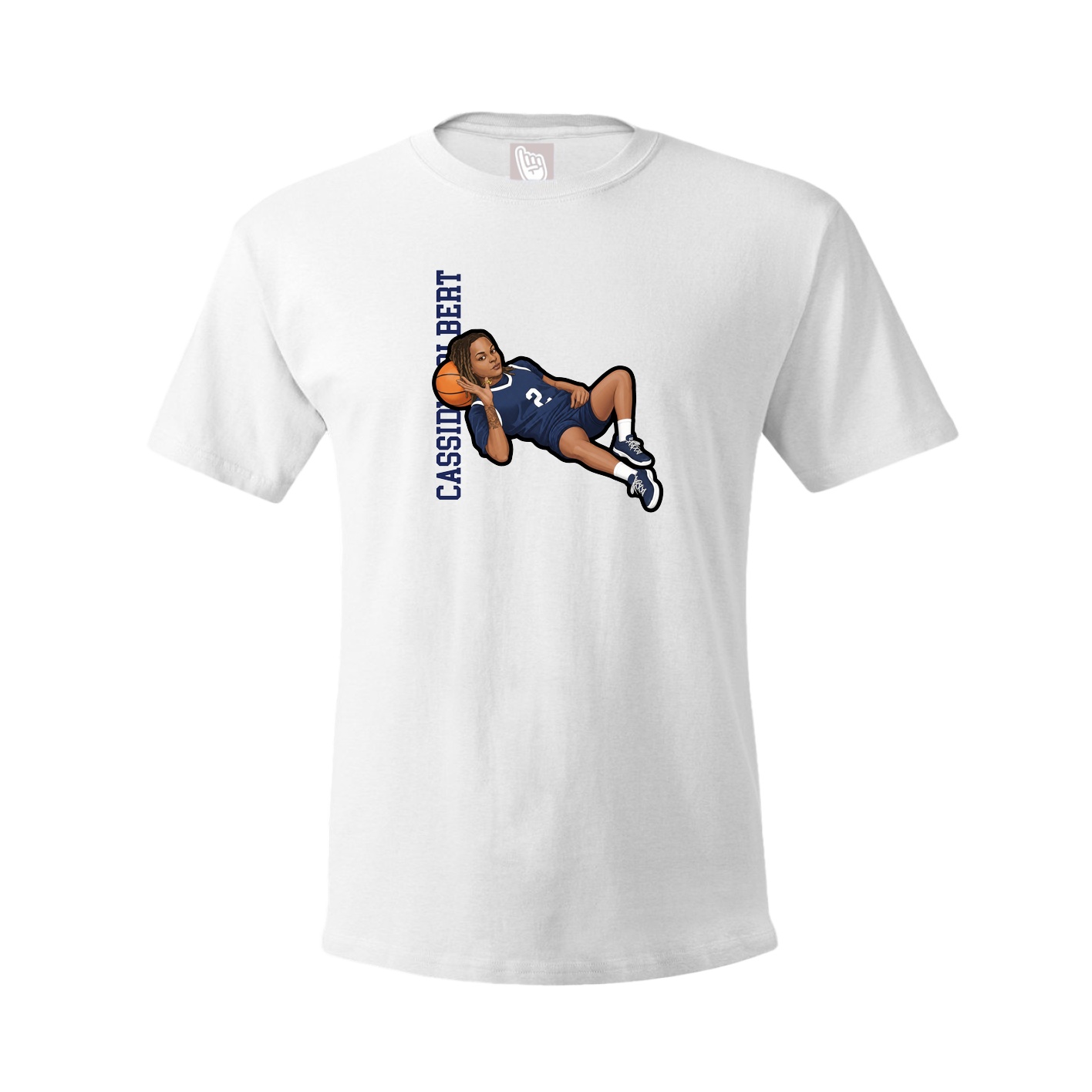 Youth Tee — Name Vertical in White