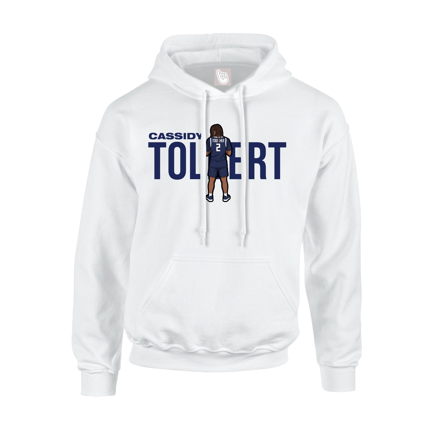 Youth Hoodie — Player Name in White