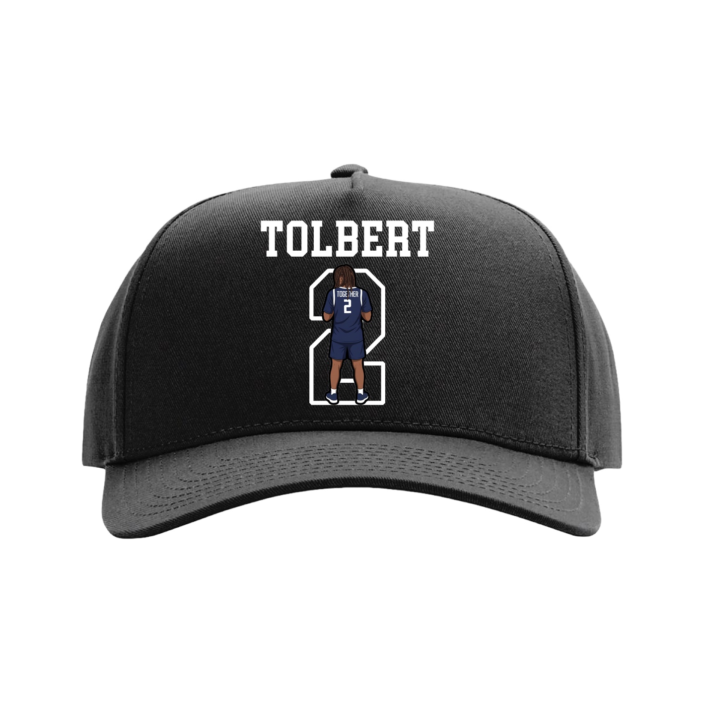 Full Fabric Five-Panel Champ Cap — Shirsey in Black
