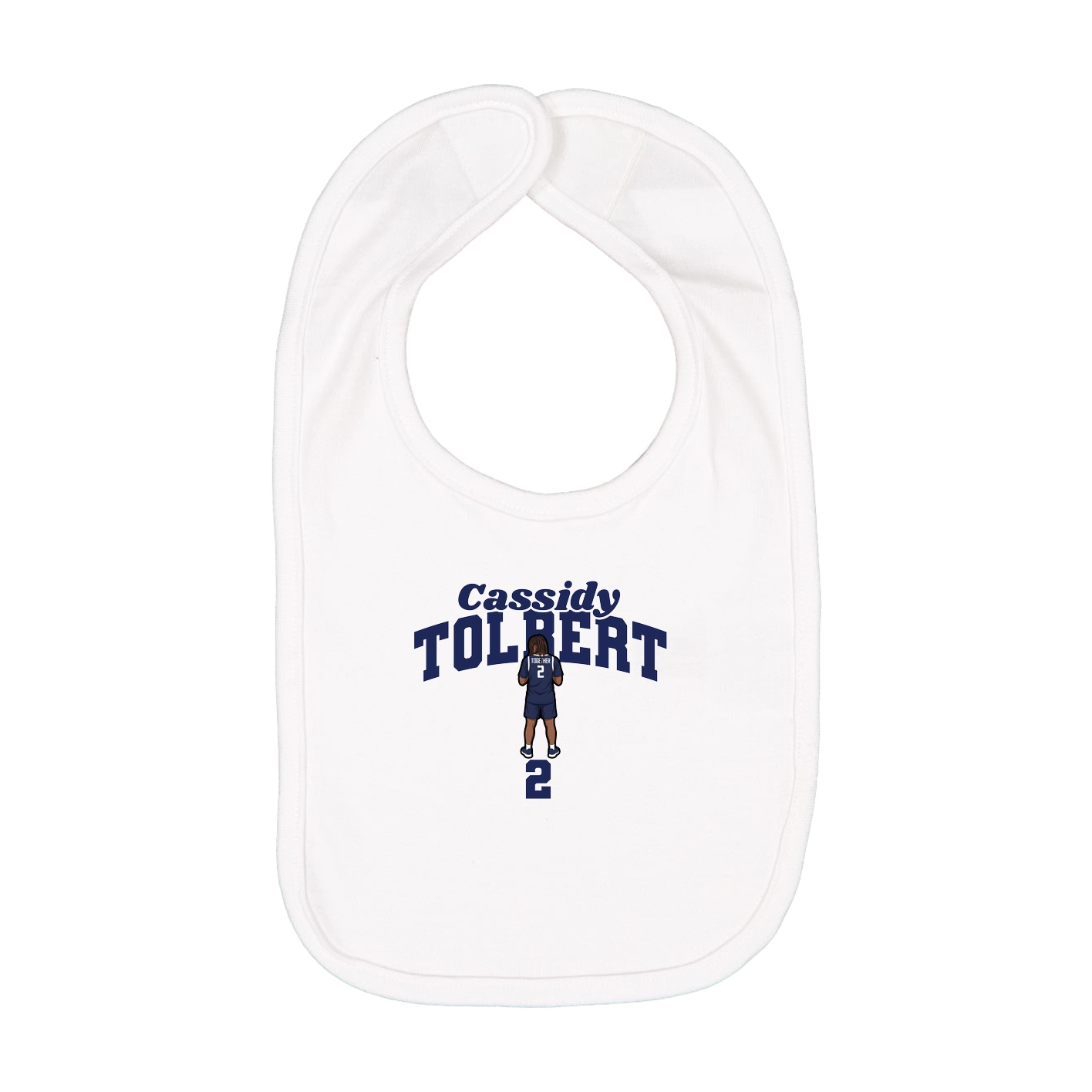Infant Bib — Signature Arch in White