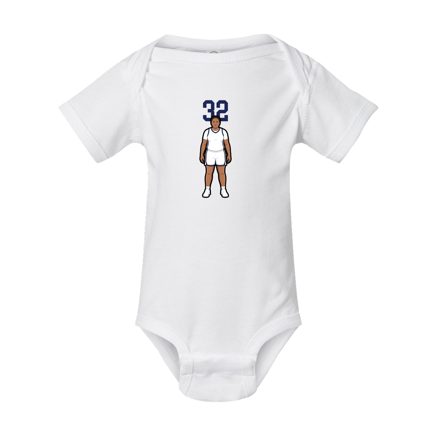 Baby Onesie — Number Top in White