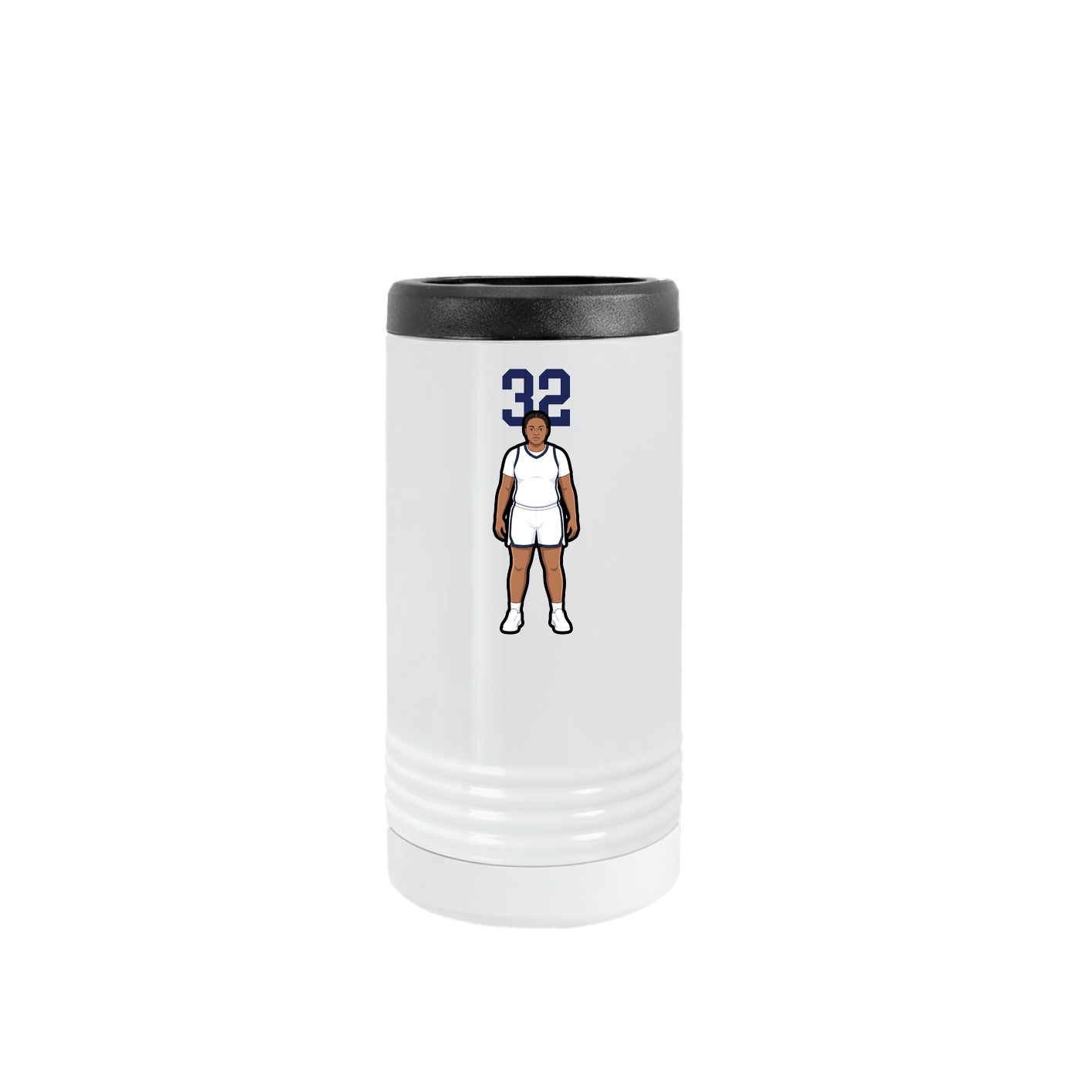 Slim Beverage Holder — Number Top in White