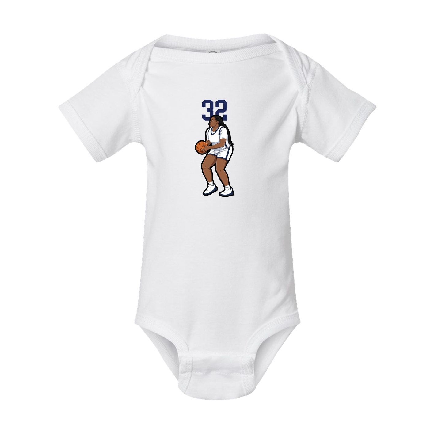 Baby Onesie — Number Top in White