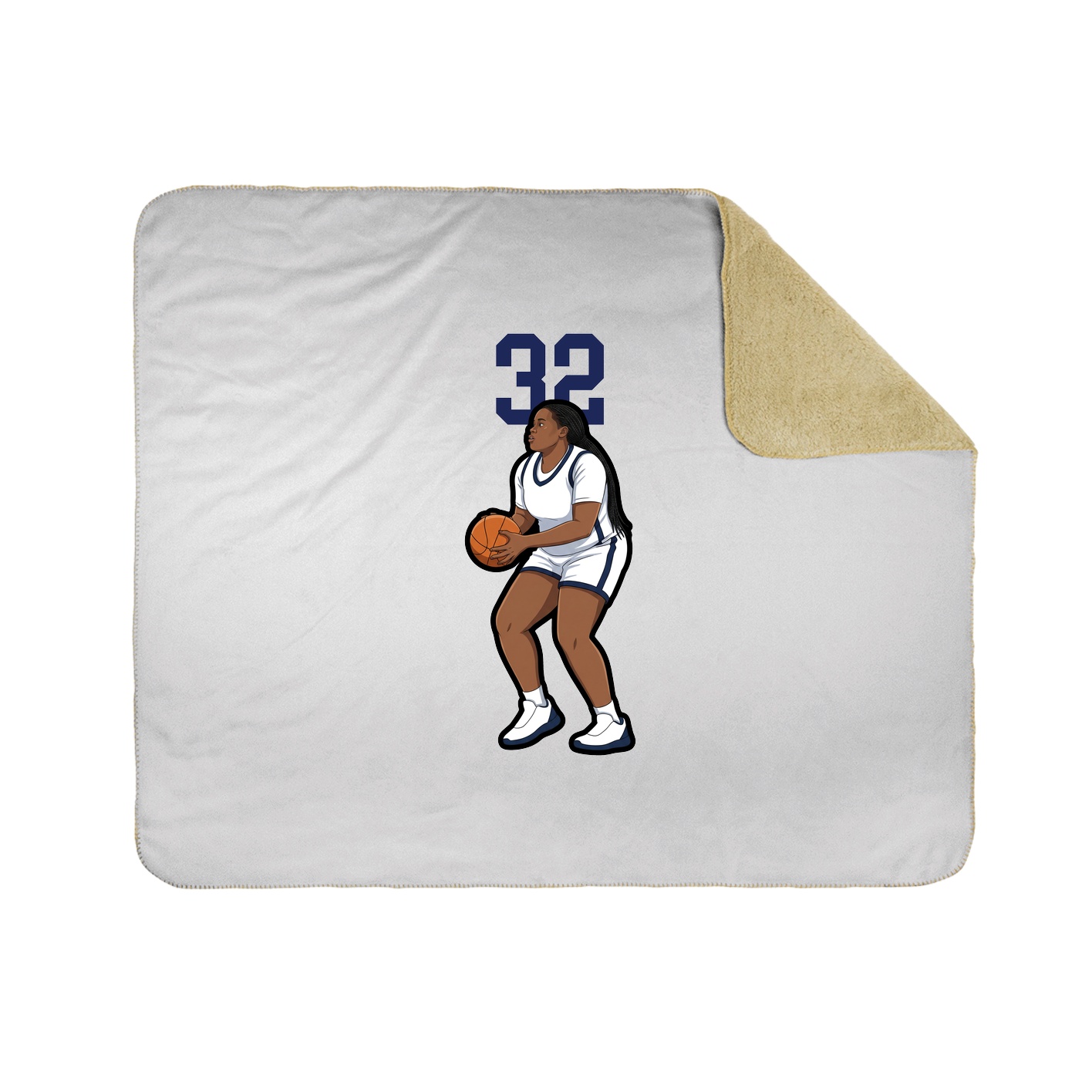Throw Blanket — Number Top in White