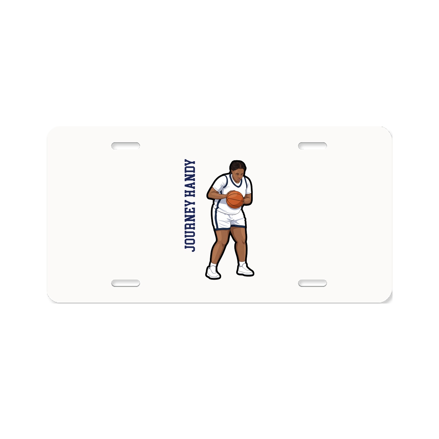 License Plate — Name Vertical in Classic