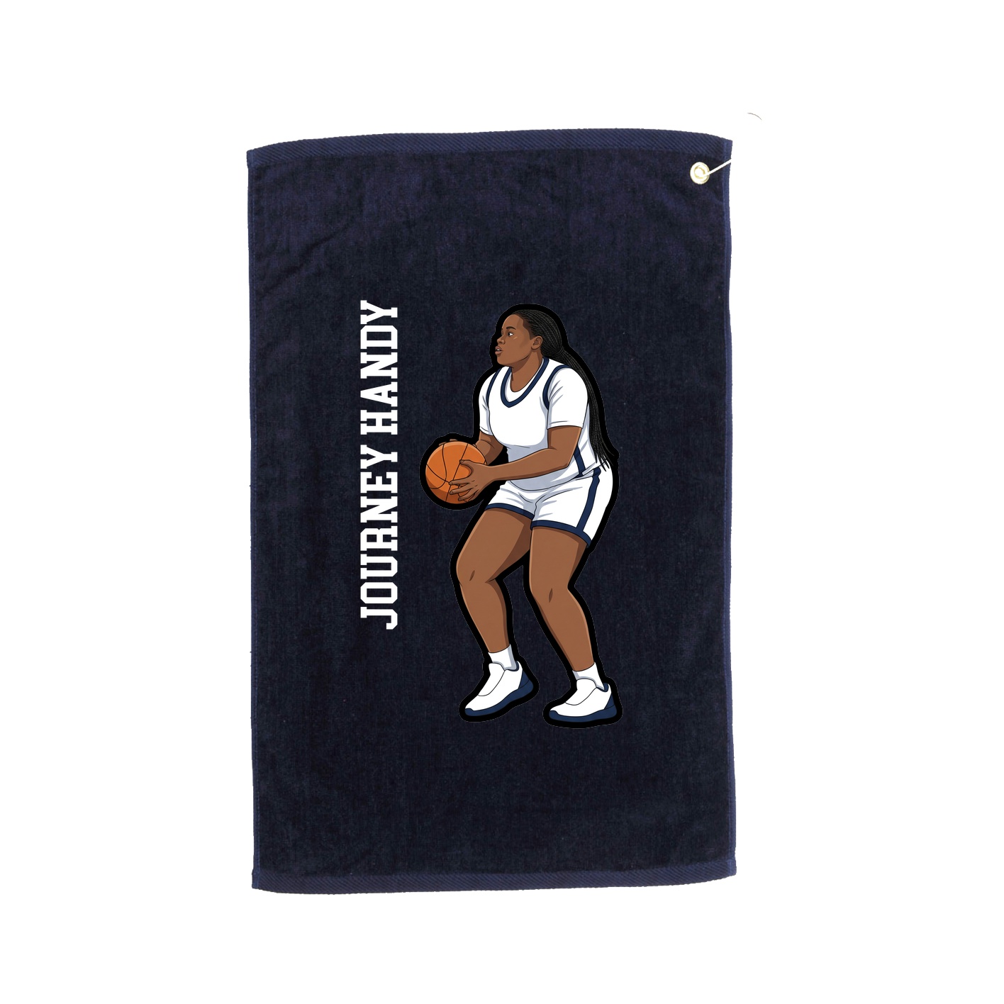 Golf Towel — Name Vertical in Navy