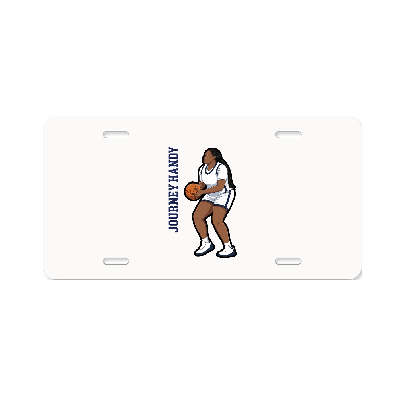 License Plate — Name Vertical in Classic