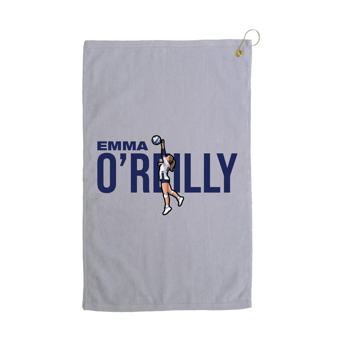 Golf Towel — Player Name in Grey