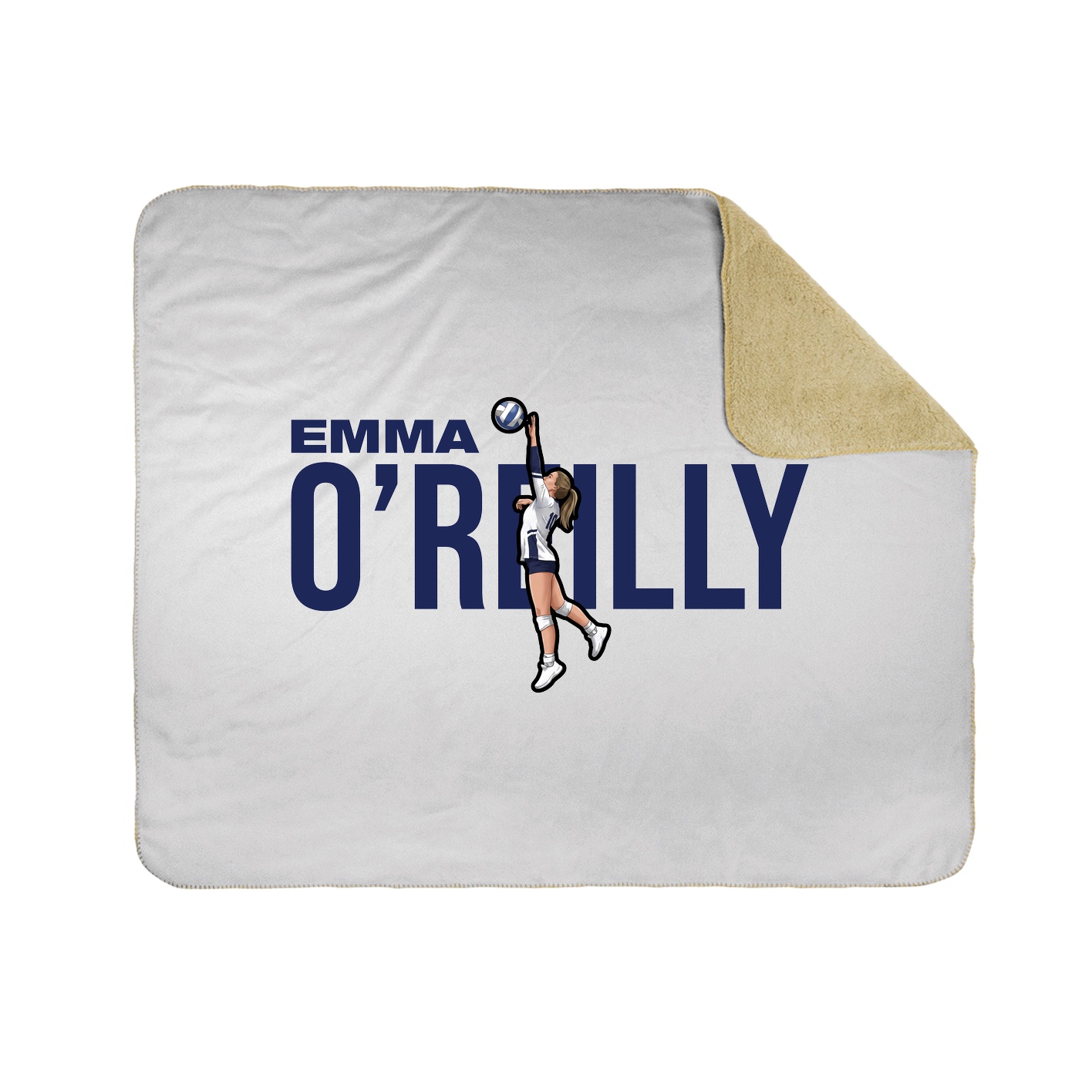 Throw Blanket — Player Name in White