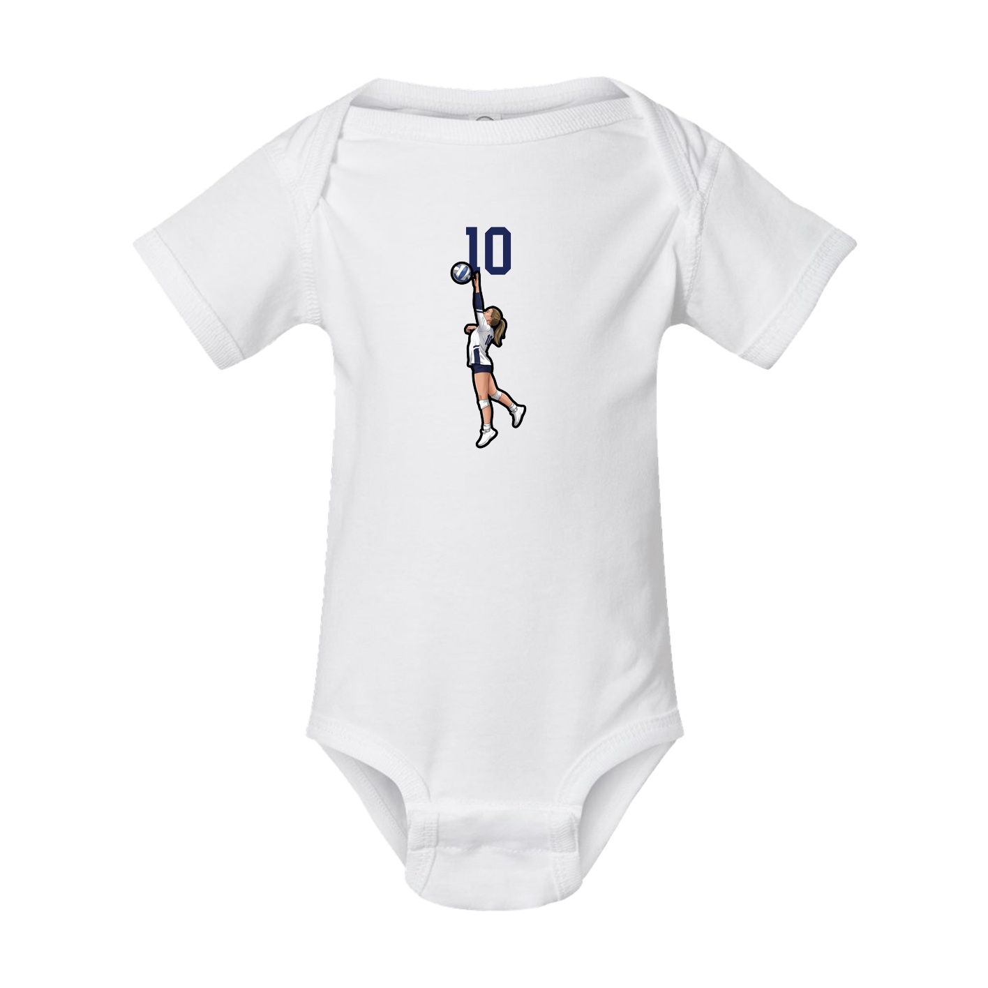 Baby Onesie — Number Top in White