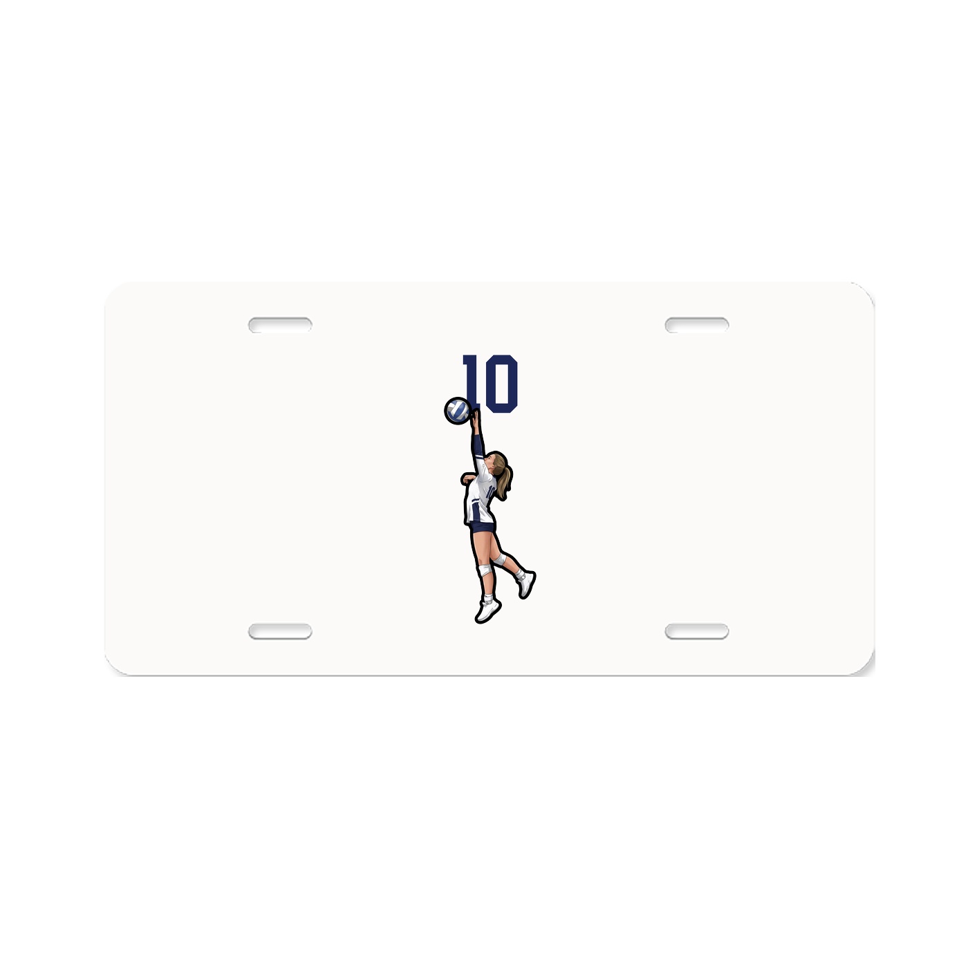 License Plate — Number Top in Classic
