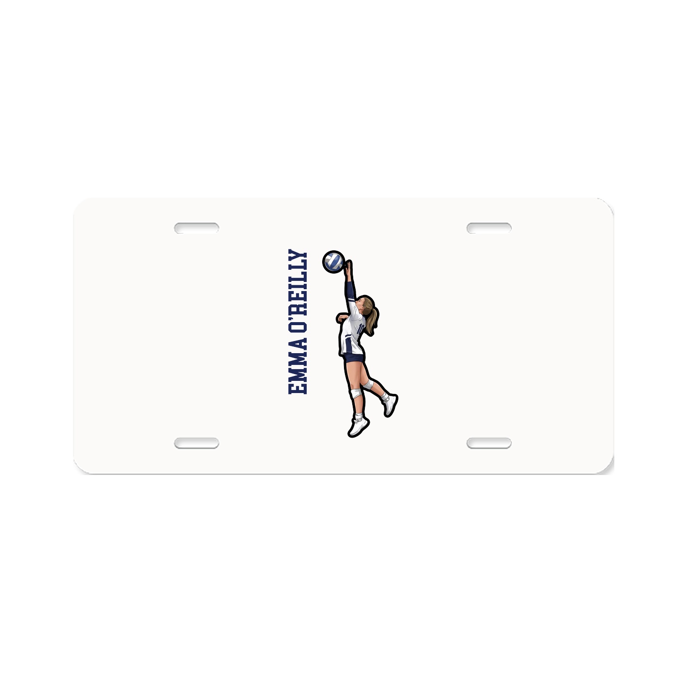 License Plate — Name Vertical in Classic