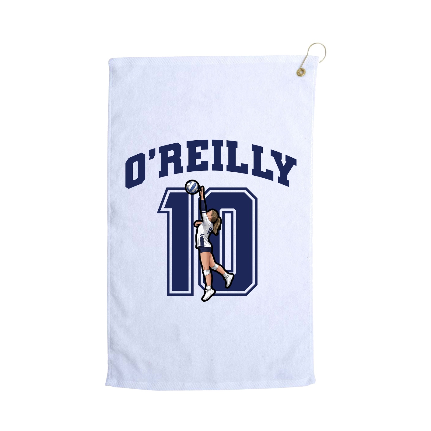 Golf Towel — Number in White