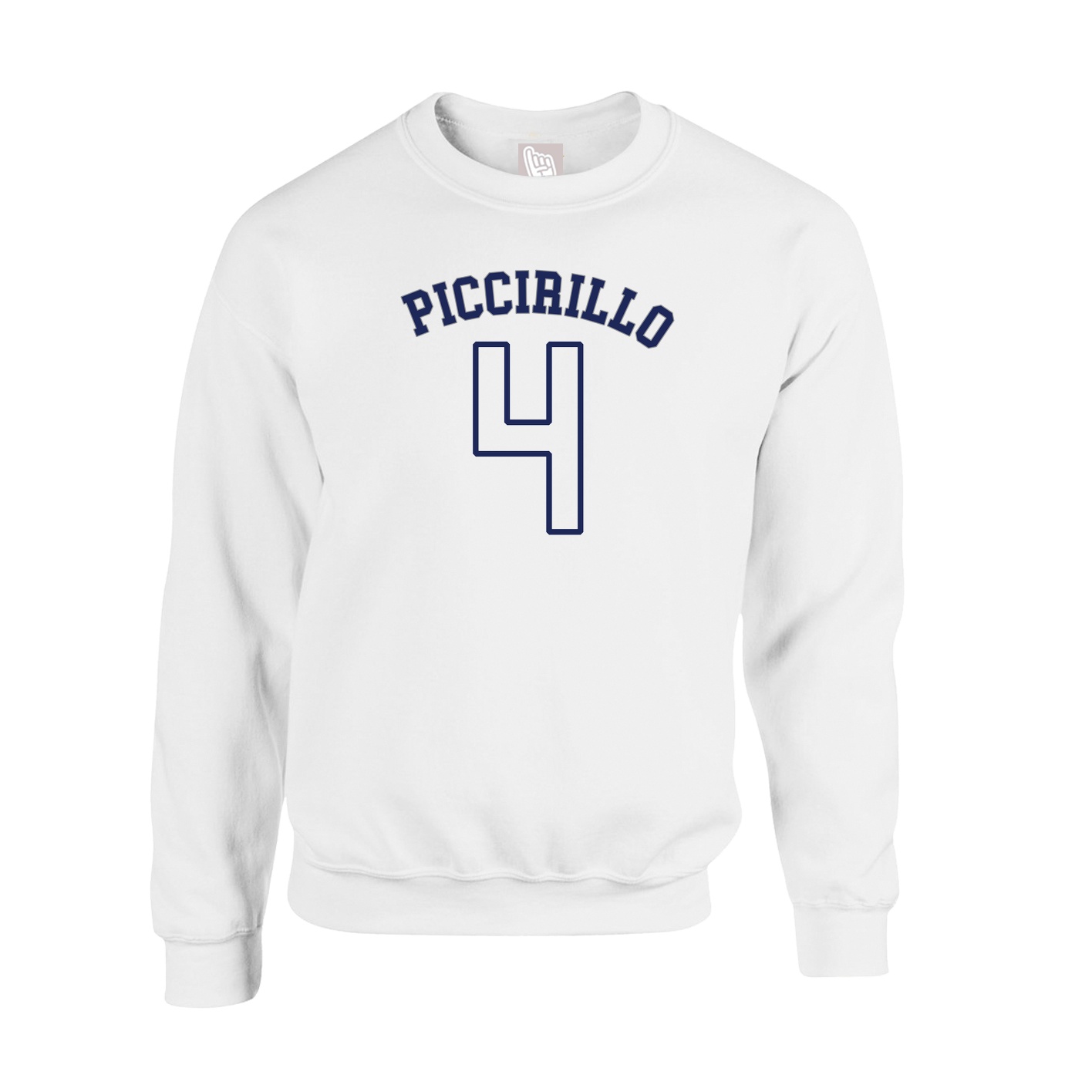 Fleece Crew — Shirsey Arch in White