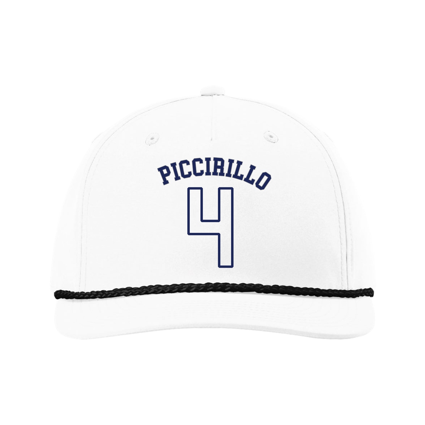 Five-Panel Classic Rope Cap — Shirsey Arch in White