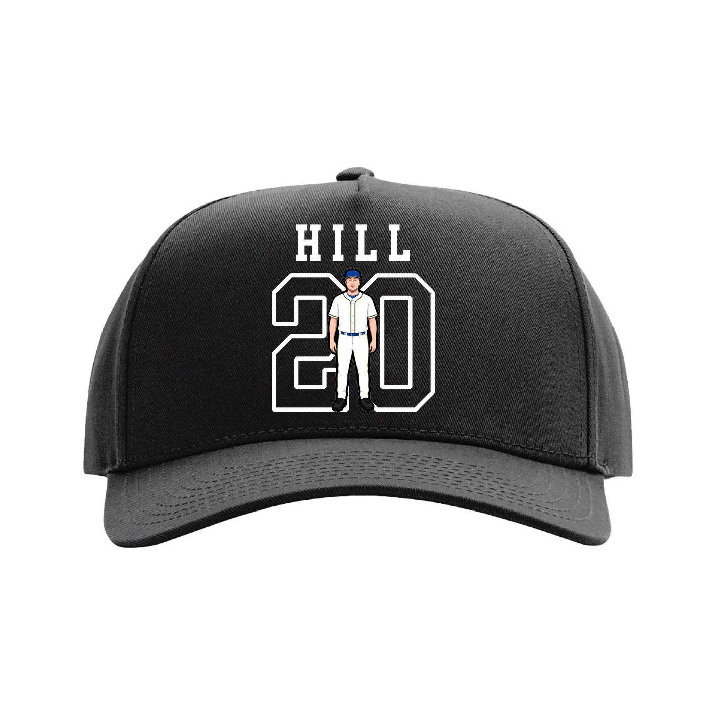 Full Fabric Five-Panel Champ Cap — Shirsey in Black