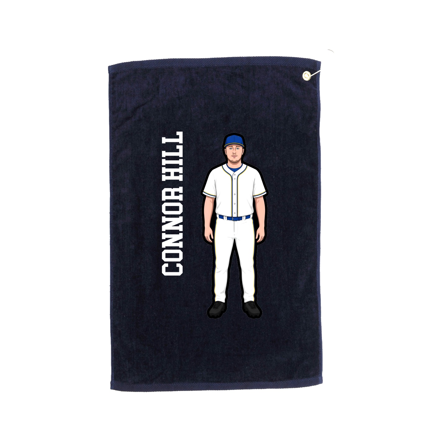Golf Towel — Name Vertical in Navy